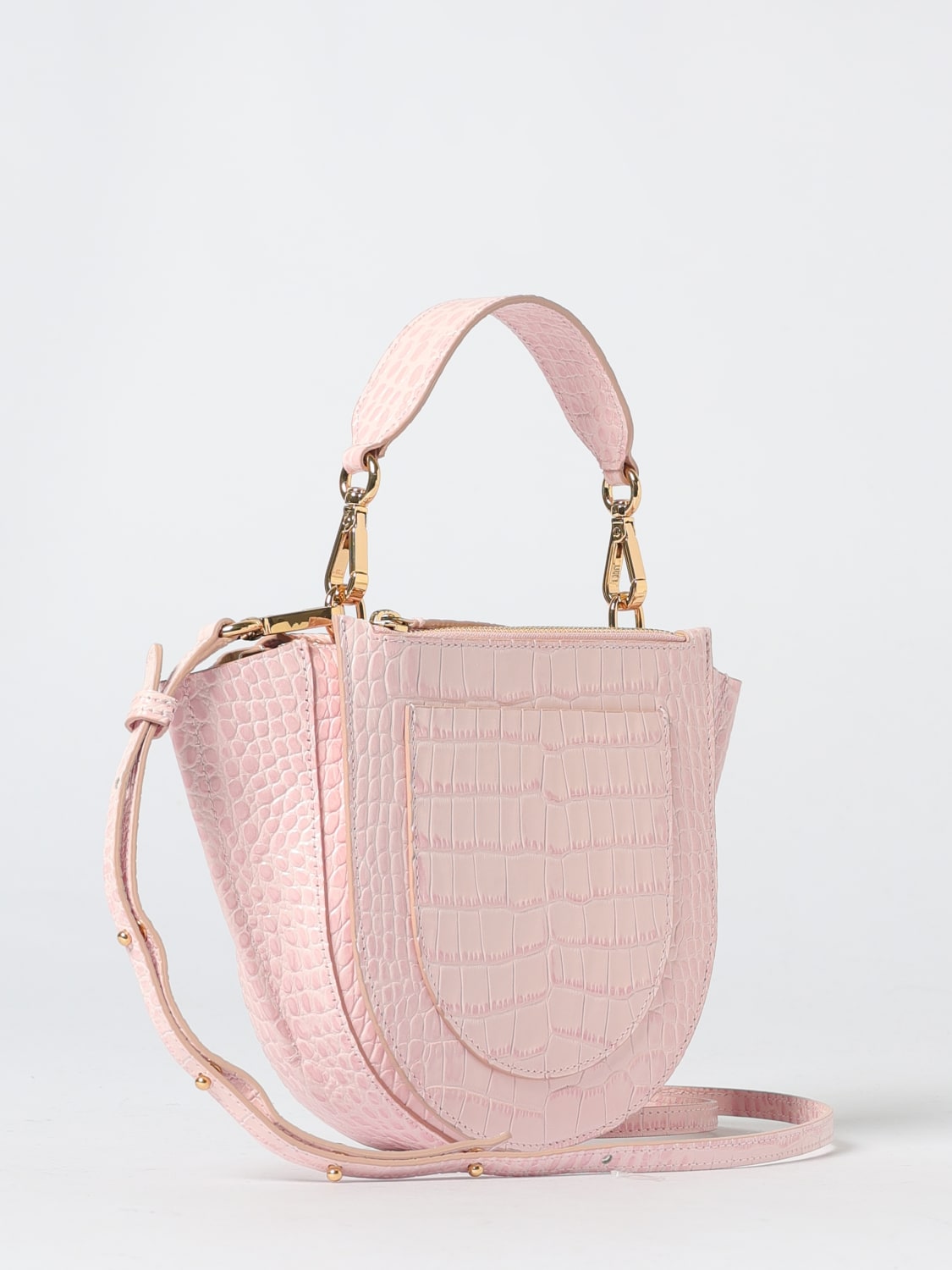 WANDLER BORSA A MANO: Borsa Hortensia Wandler in pelle di vitello, Rosa - Img 2