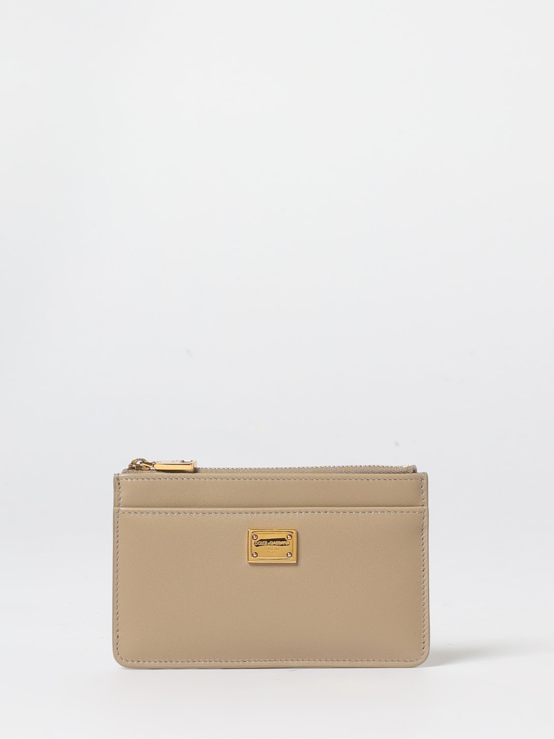 DOLCE & GABBANA WALLET: Wallet woman Dolce & Gabbana, Beige - Img 1