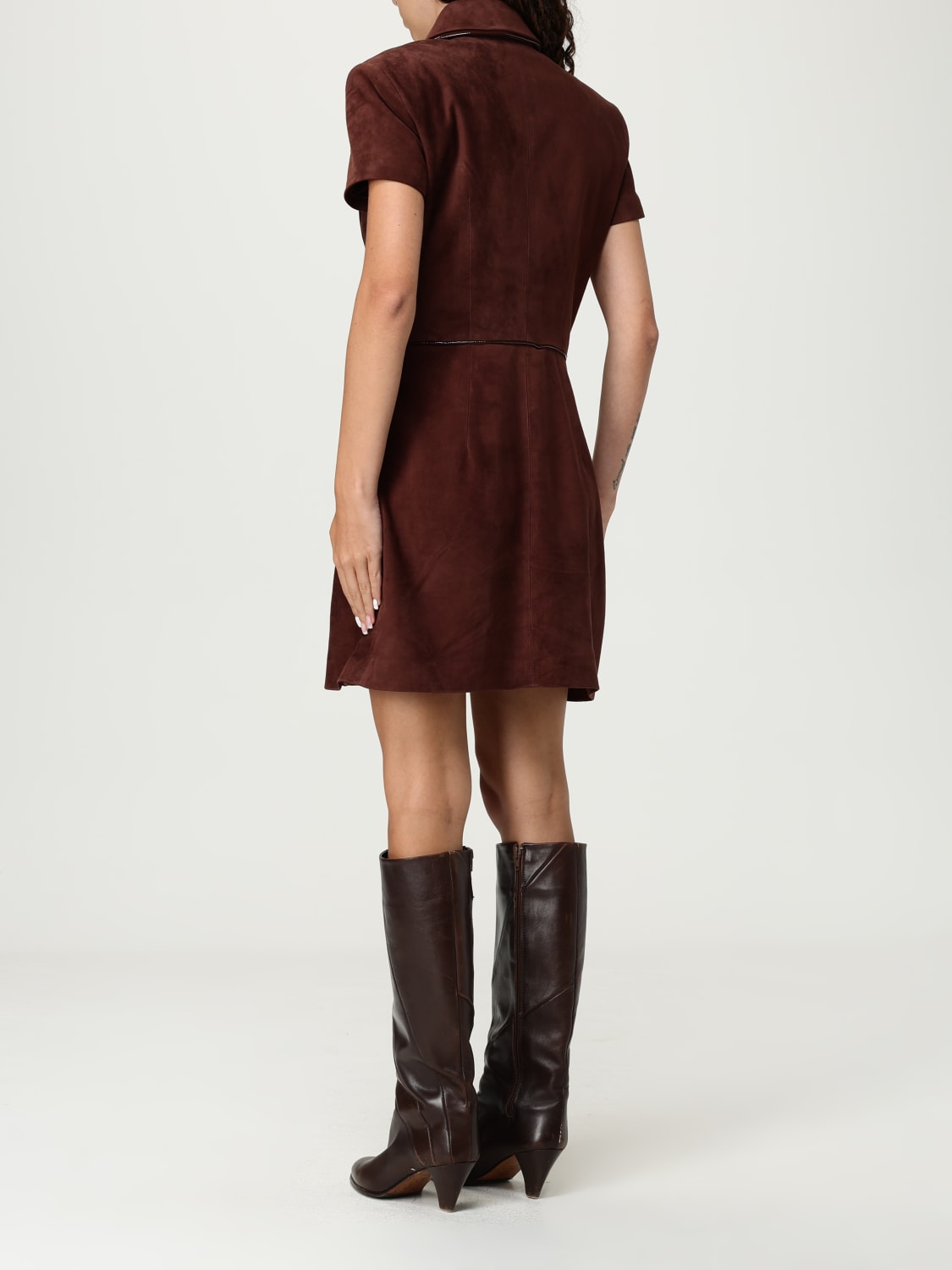 ELISABETTA FRANCHI DRESS: Dress woman Elisabetta Franchi, Brown - Img 2