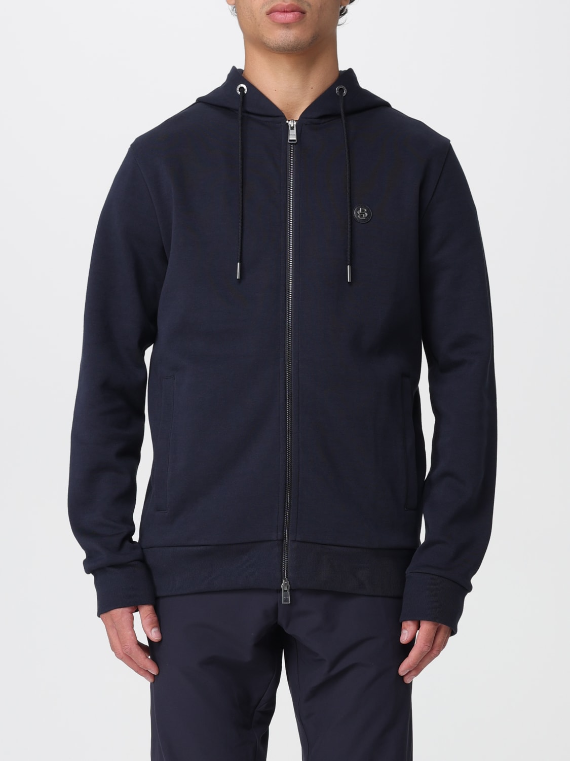 BOSS SUDADERA: Sudadera hombre Boss, Azul Oscuro - Img 1