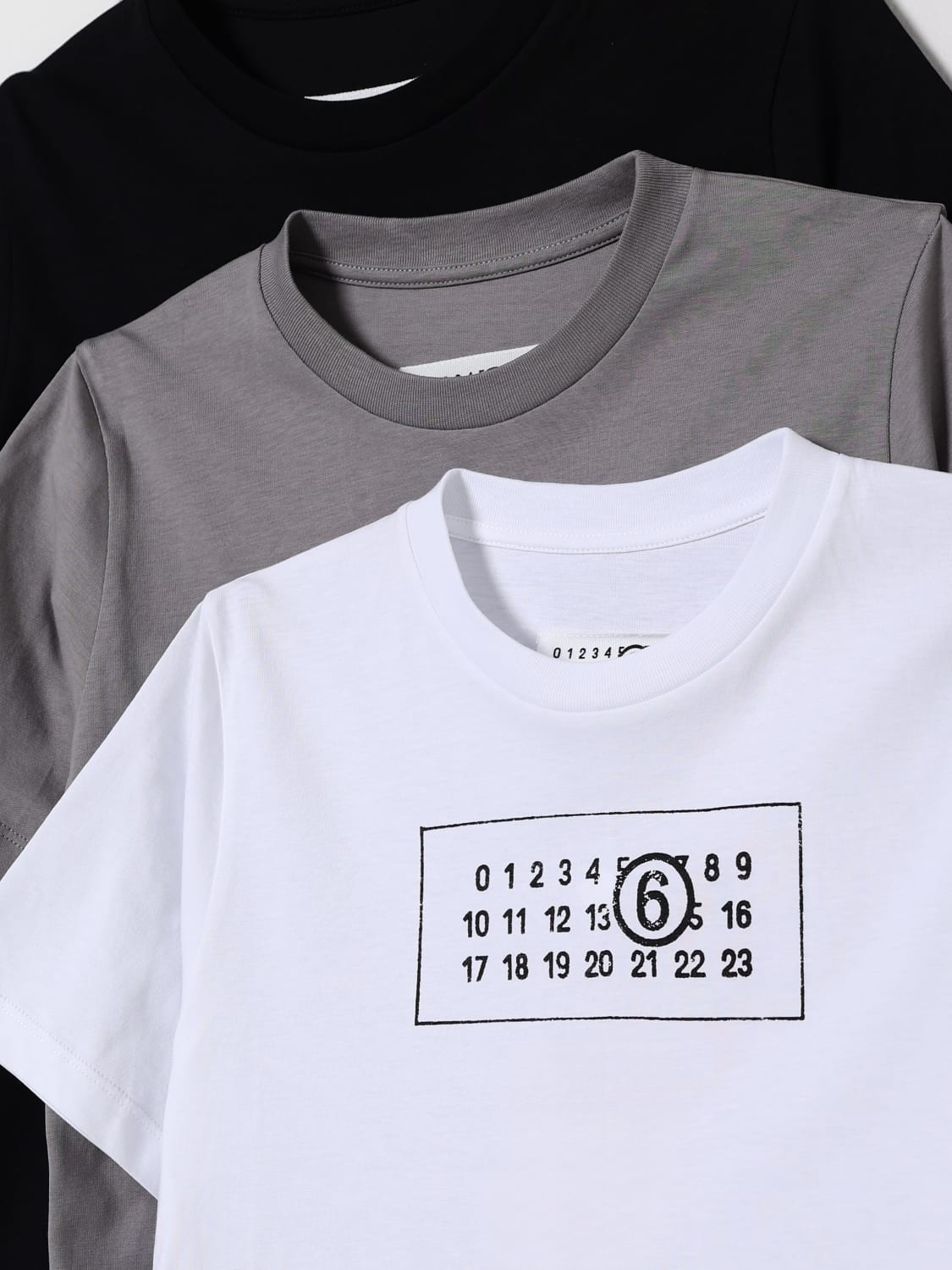 MM6 MAISON MARGIELA T-SHIRT: Set 3 t-shirt in cotone con logo Mm6 Maison Margiela, Bianco - Img 3