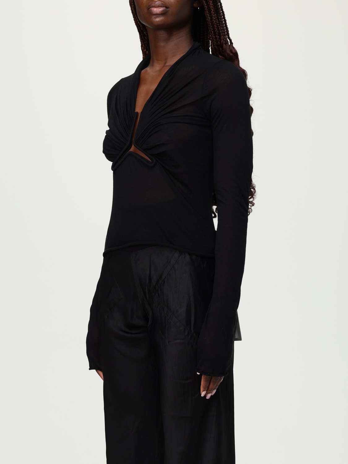 RICK OWENS 上衣: T恤 女士 Rick Owens, 黑色 - Img 4