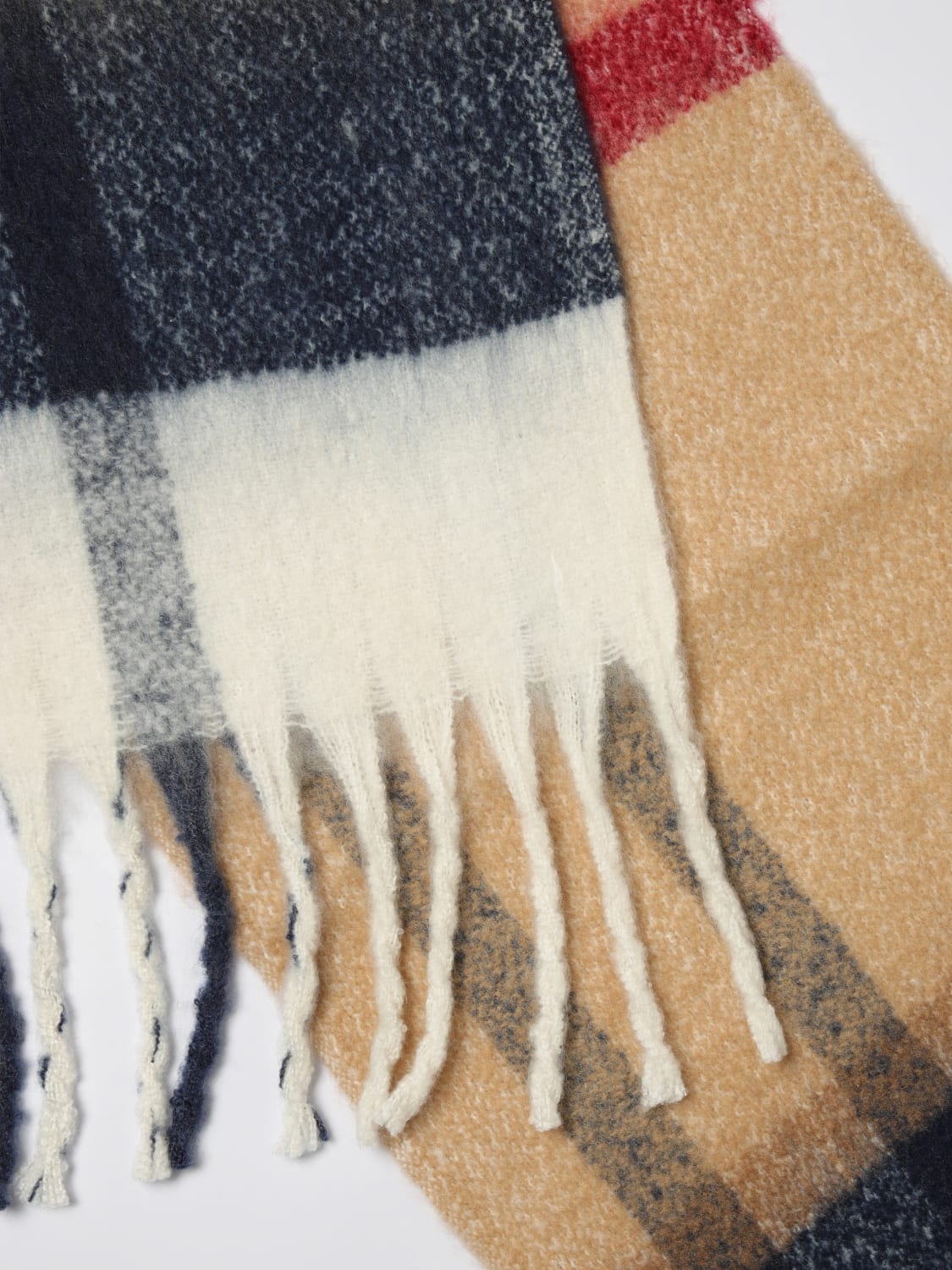 BARBOUR SCIARPA: Sciarpa Barbour in tessuto stampa check , Beige - Img 3