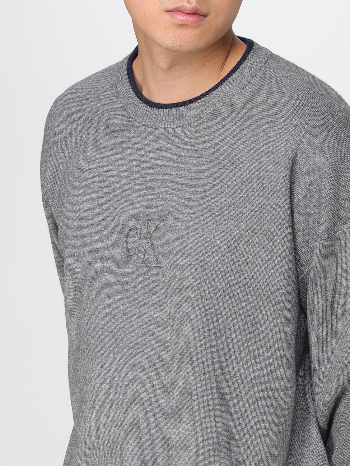 CALVIN KLEIN JEANS PULLOVER: Pullover herren Calvin Klein Jeans, Grau - Img 3