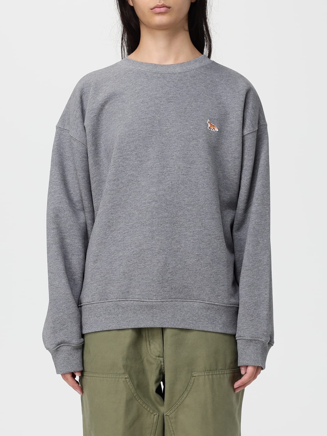 MAISON KITSUNÉ SWEAT-SHIRT: Pull femme Maison KitsunÉ, Gris - Img 1