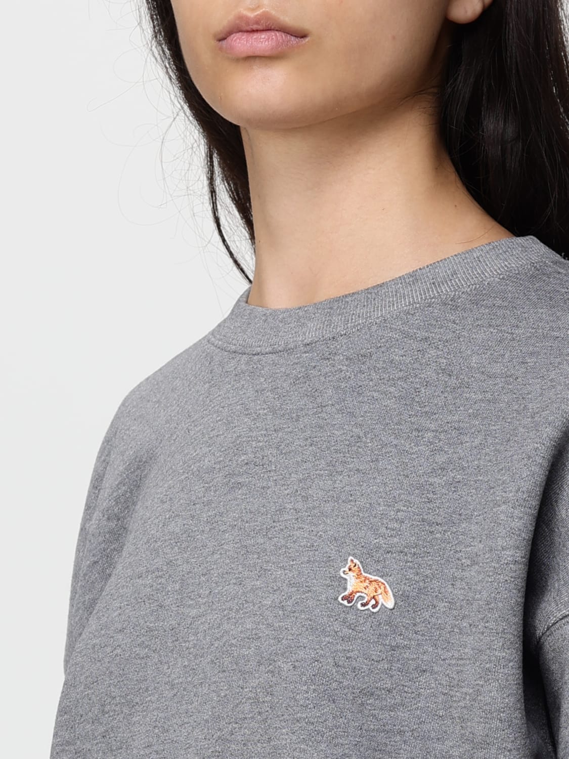 MAISON KITSUNÉ SWEAT-SHIRT: Pull femme Maison KitsunÉ, Gris - Img 3