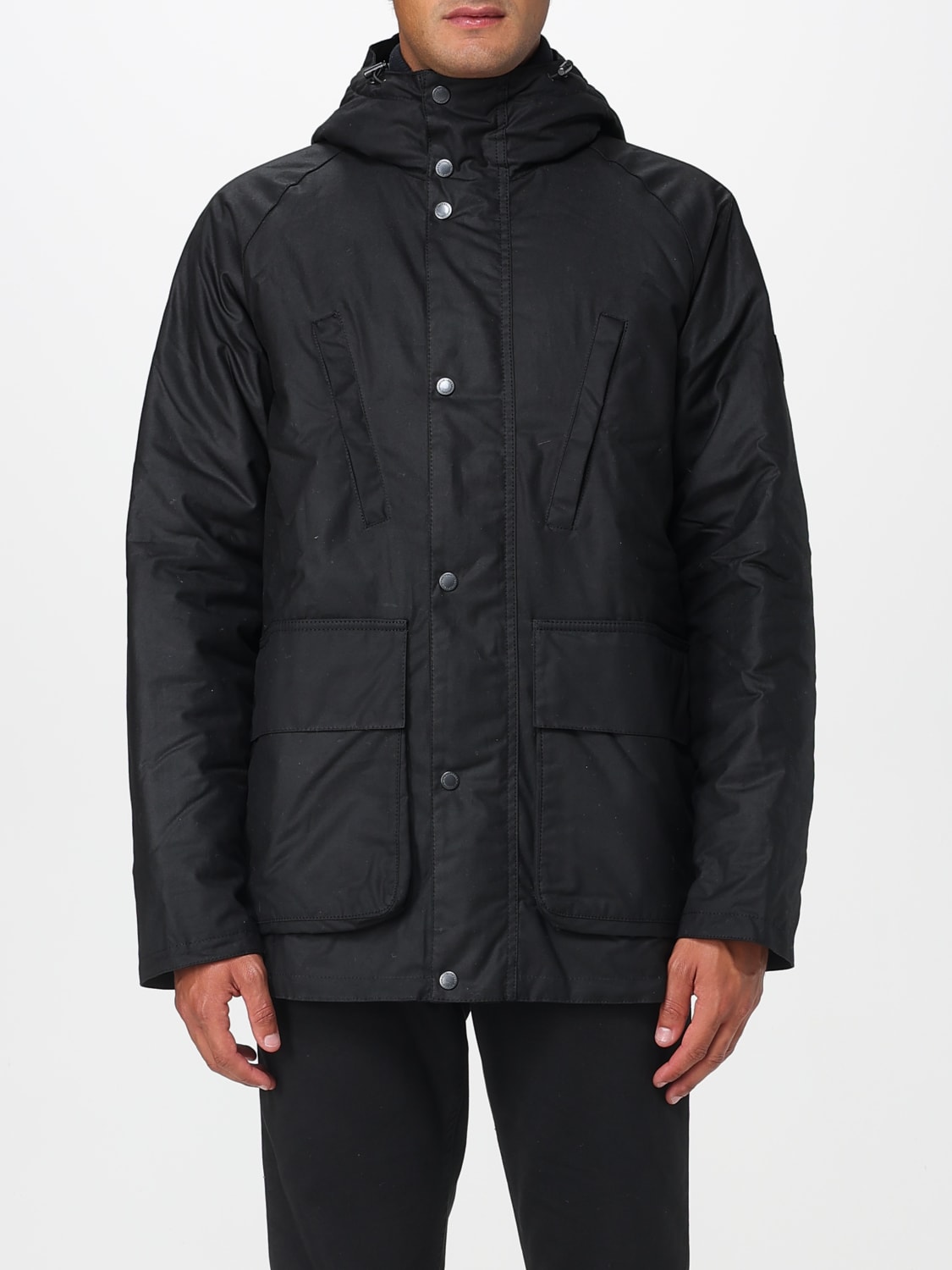 BARBOUR JACKET: Coat men Barbour, Black - Img 1