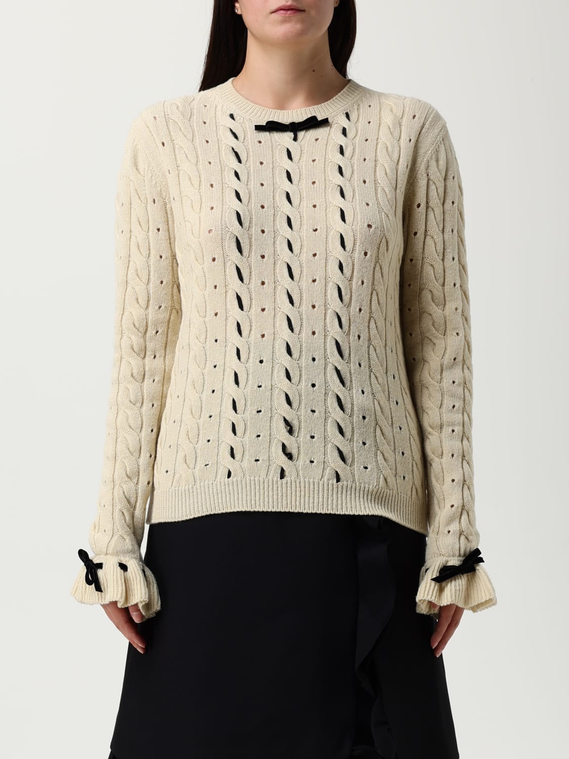 VALENTINO SWEATER: Cardigan woman Valentino, White - Img 1