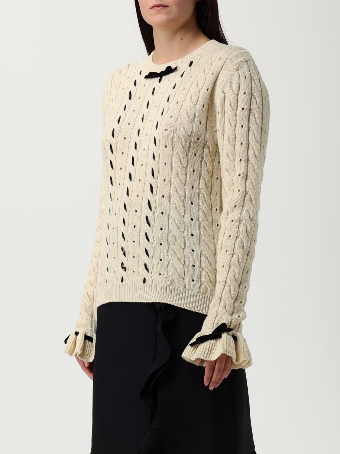 VALENTINO SWEATER: Cardigan woman Valentino, White - Img 4