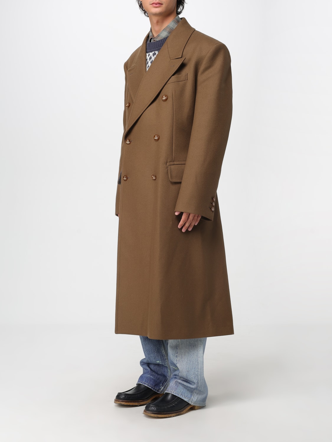 VIVIENNE WESTWOOD COAT: Coat men Vivienne Westwood, Brown - Img 4