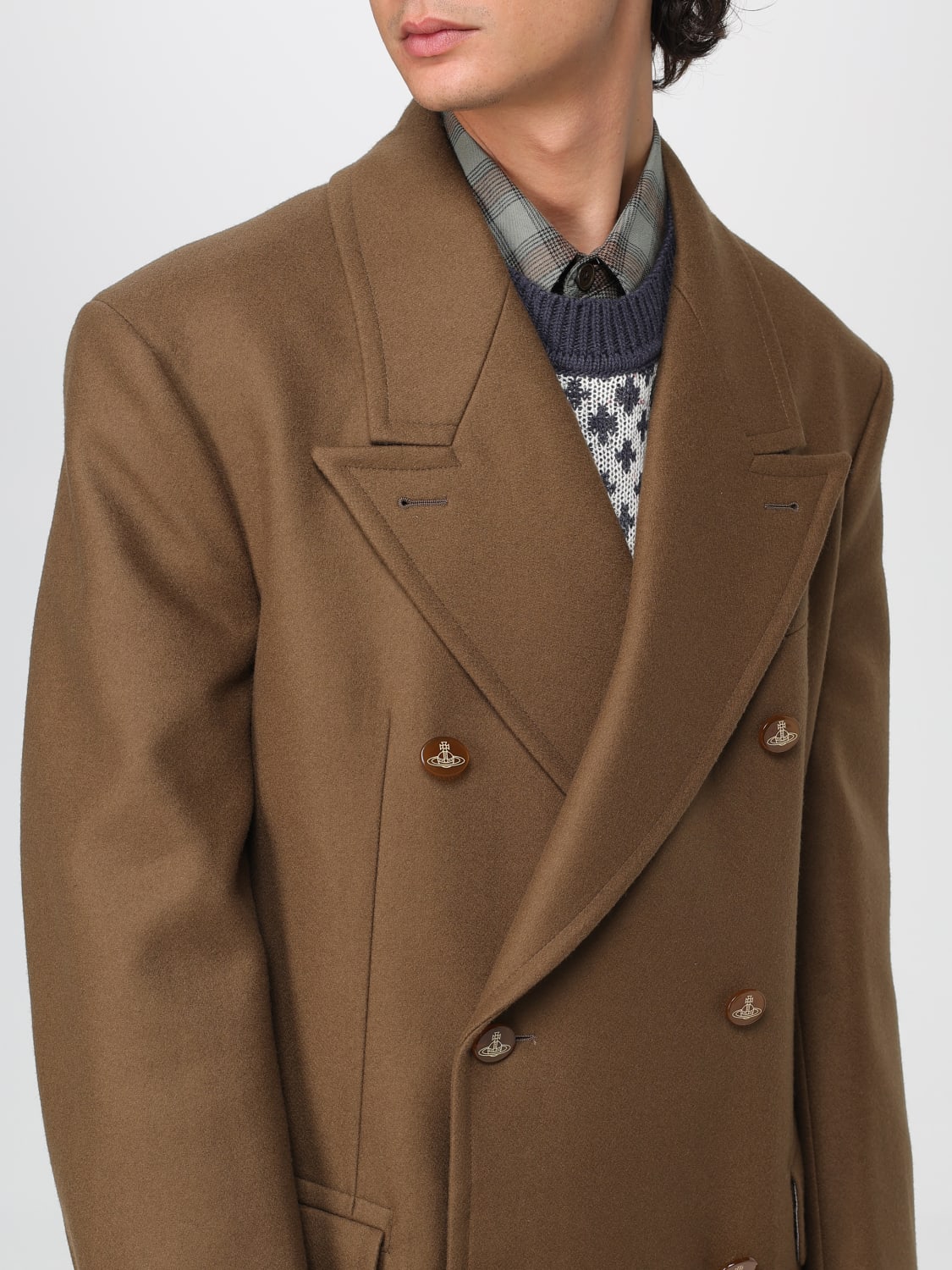 VIVIENNE WESTWOOD COAT: Coat men Vivienne Westwood, Brown - Img 5