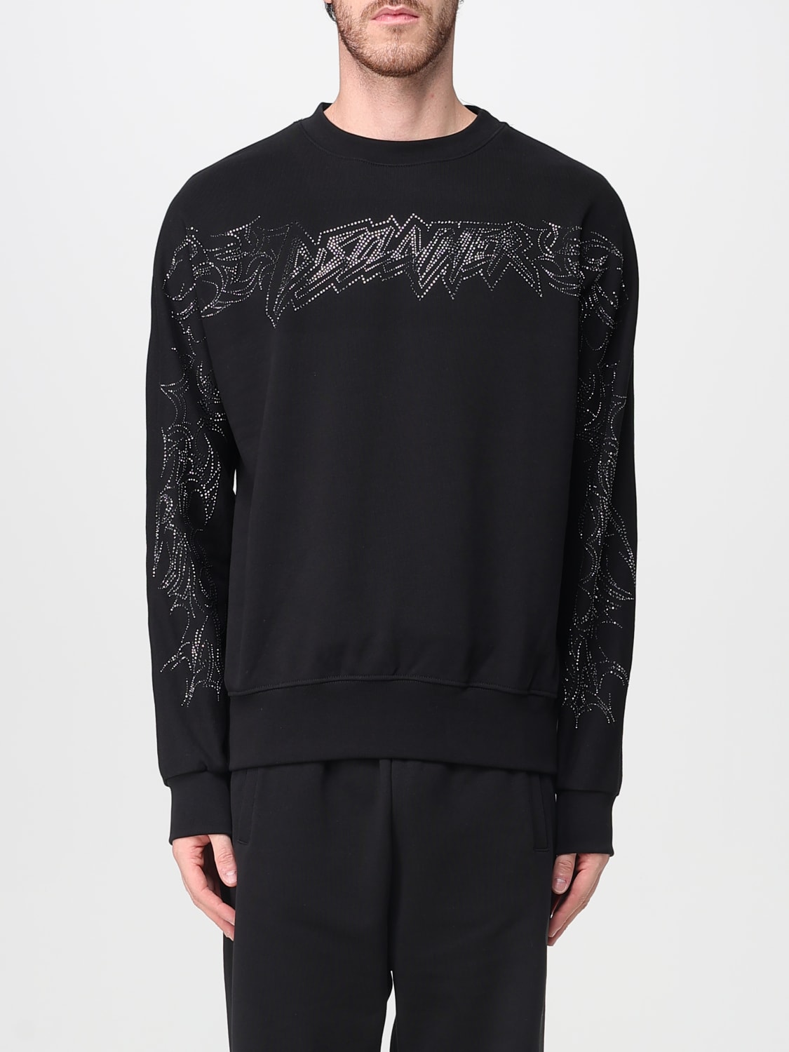 DISCLAIMER SWEATSHIRT: Pullover herren Disclaimer, Schwarz - Img 1