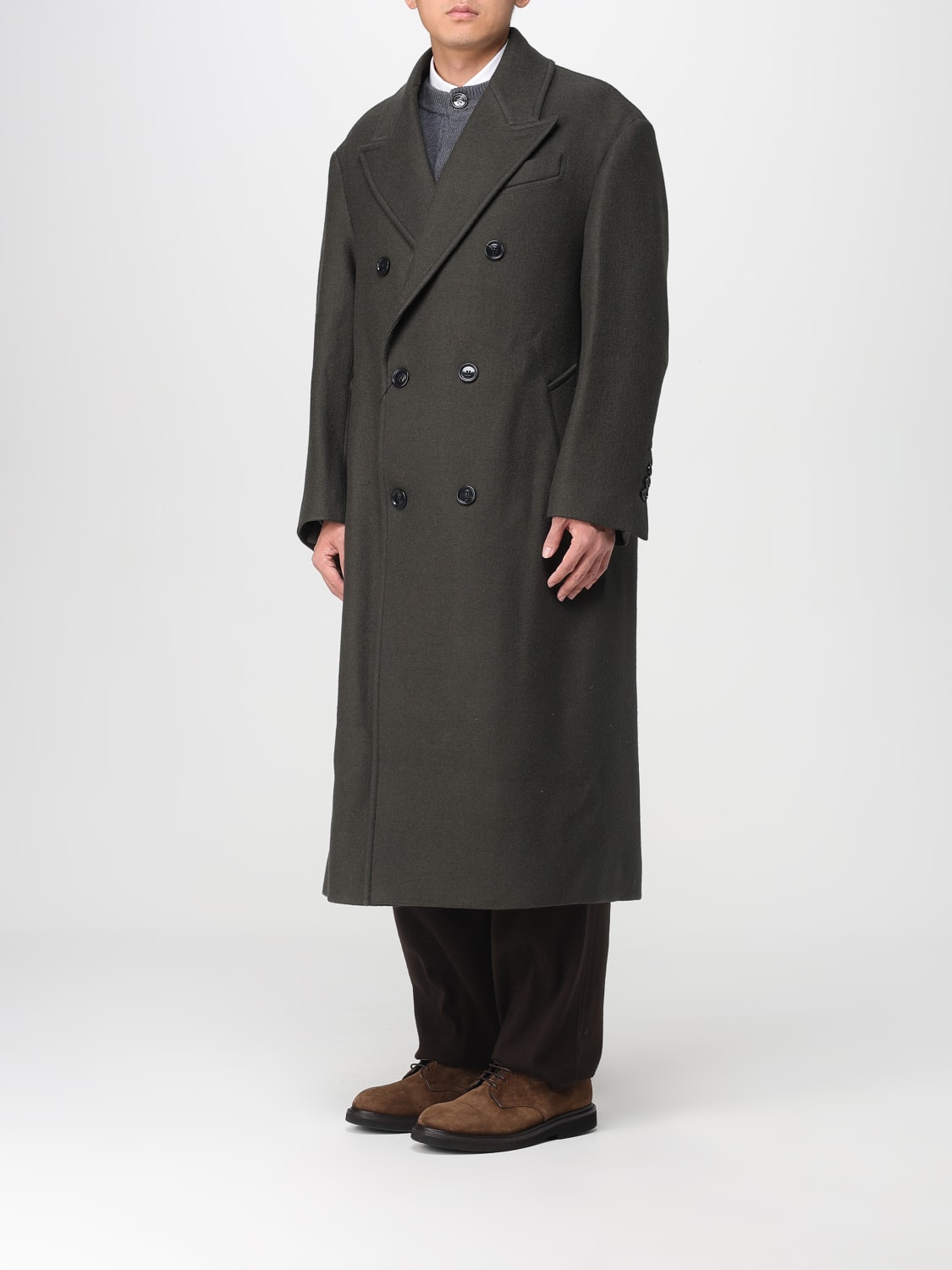 AMI PARIS 大衣: 大衣 男士 Ami Paris, 灰色 - Img 4