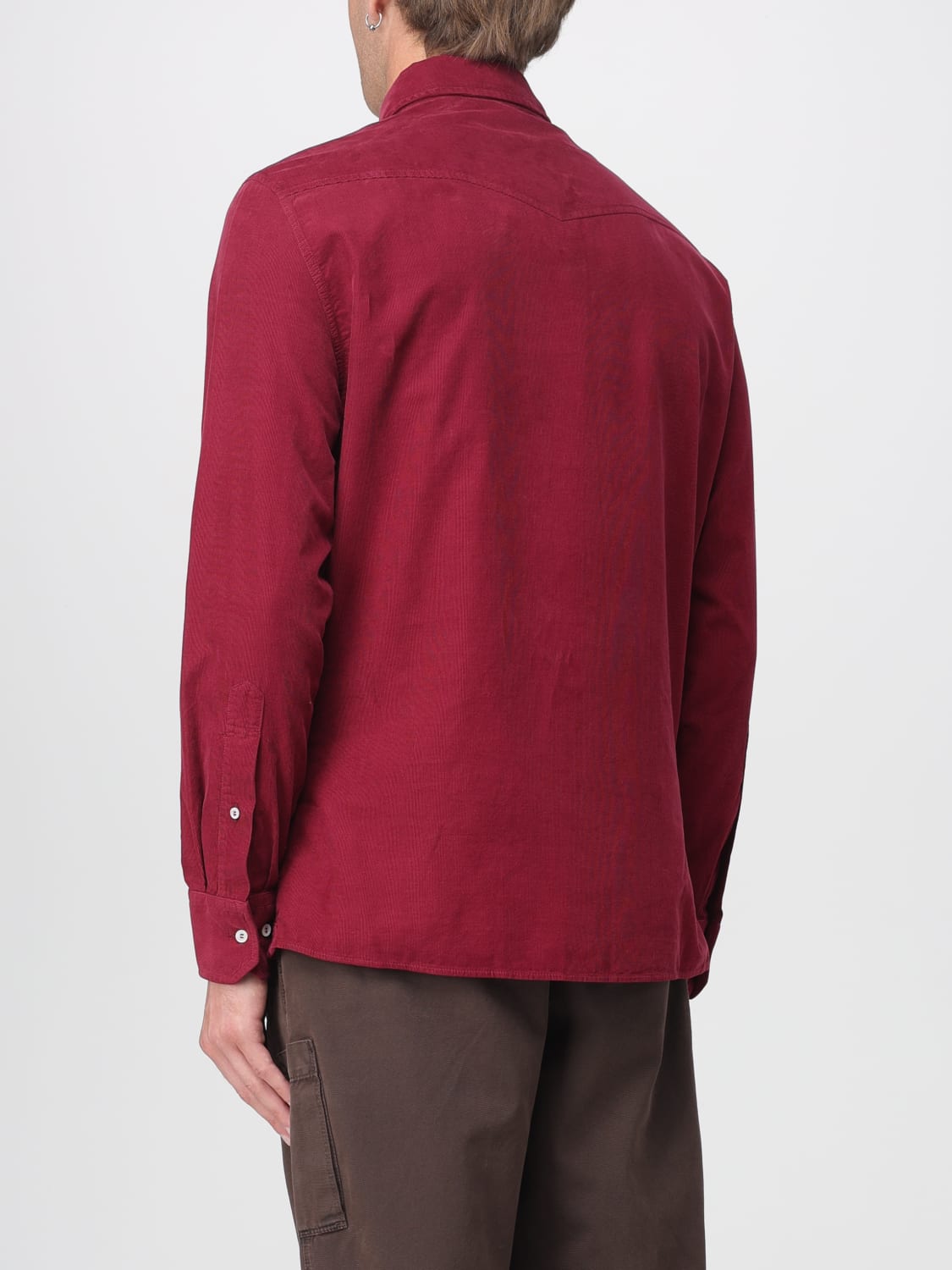 BRUNELLO CUCINELLI CAMICIA: Camicia Brunello Cucinelli in velluto a coste , Bordeaux - Img 3