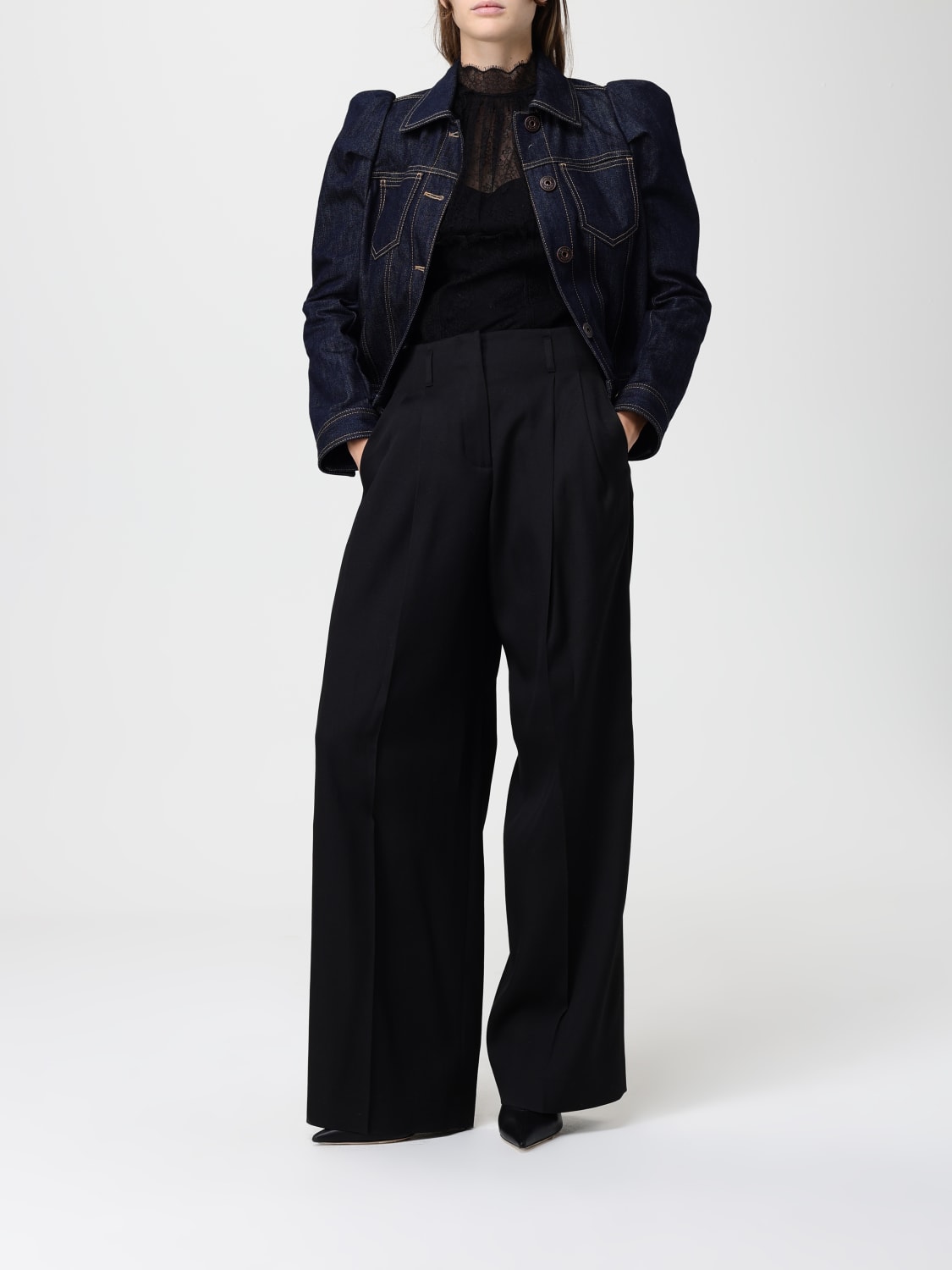 MCQUEEN JACKET: Jacket woman McQueen, Blue - Img 2