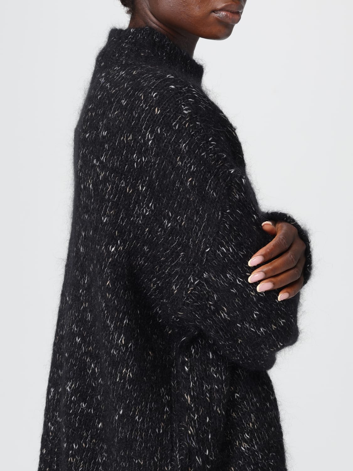 ALYSI SWEATER: Sweater woman Alysi, Black - Img 3