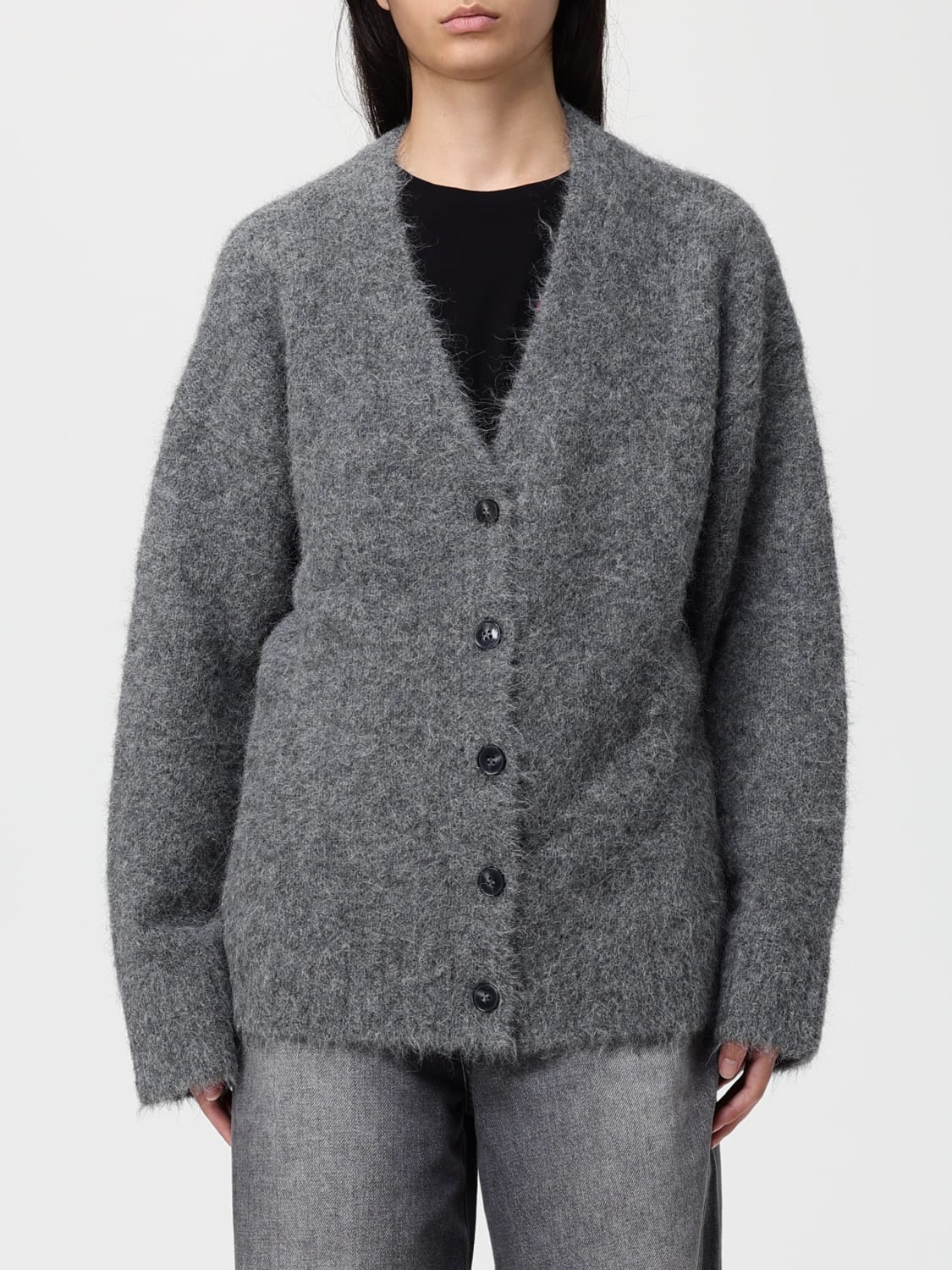 SAMSOE SAMSOE JERSEY: Cárdigan mujer Samsoe Samsoe, Gris - Img 1