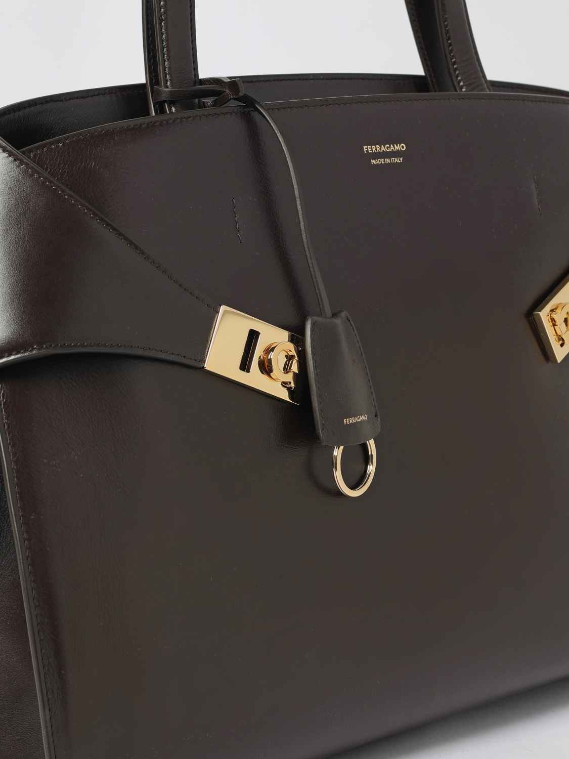 FERRAGAMO SHOULDER BAG: Crossbody bags woman Ferragamo, Brown - Img 4