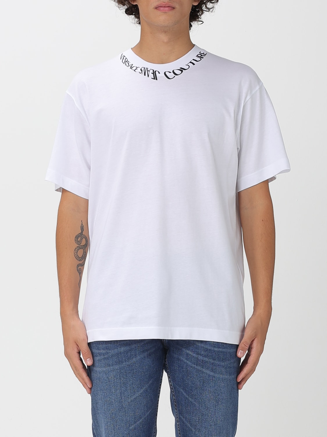 VERSACE JEANS COUTURE T-SHIRT: T-shirt herren Versace Jeans Couture, Weiß - Img 1