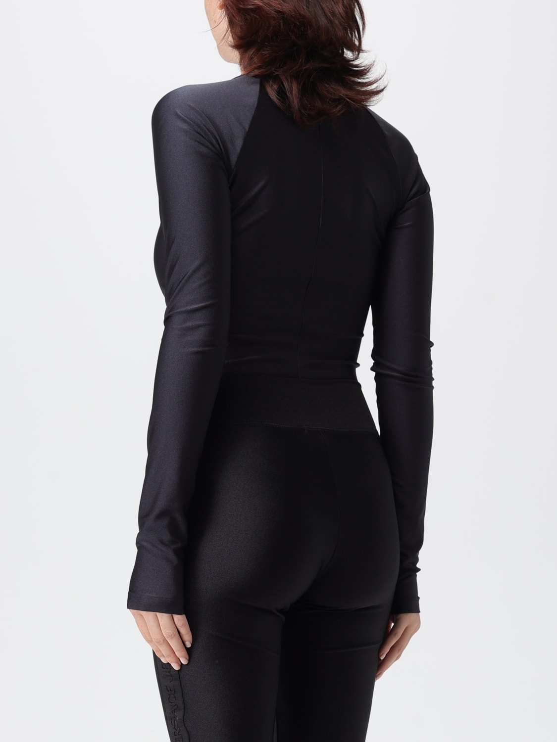 VERSACE JEANS COUTURE TOP: Body in tessuto stretch Versace Jeans Couture, Nero - Img 3