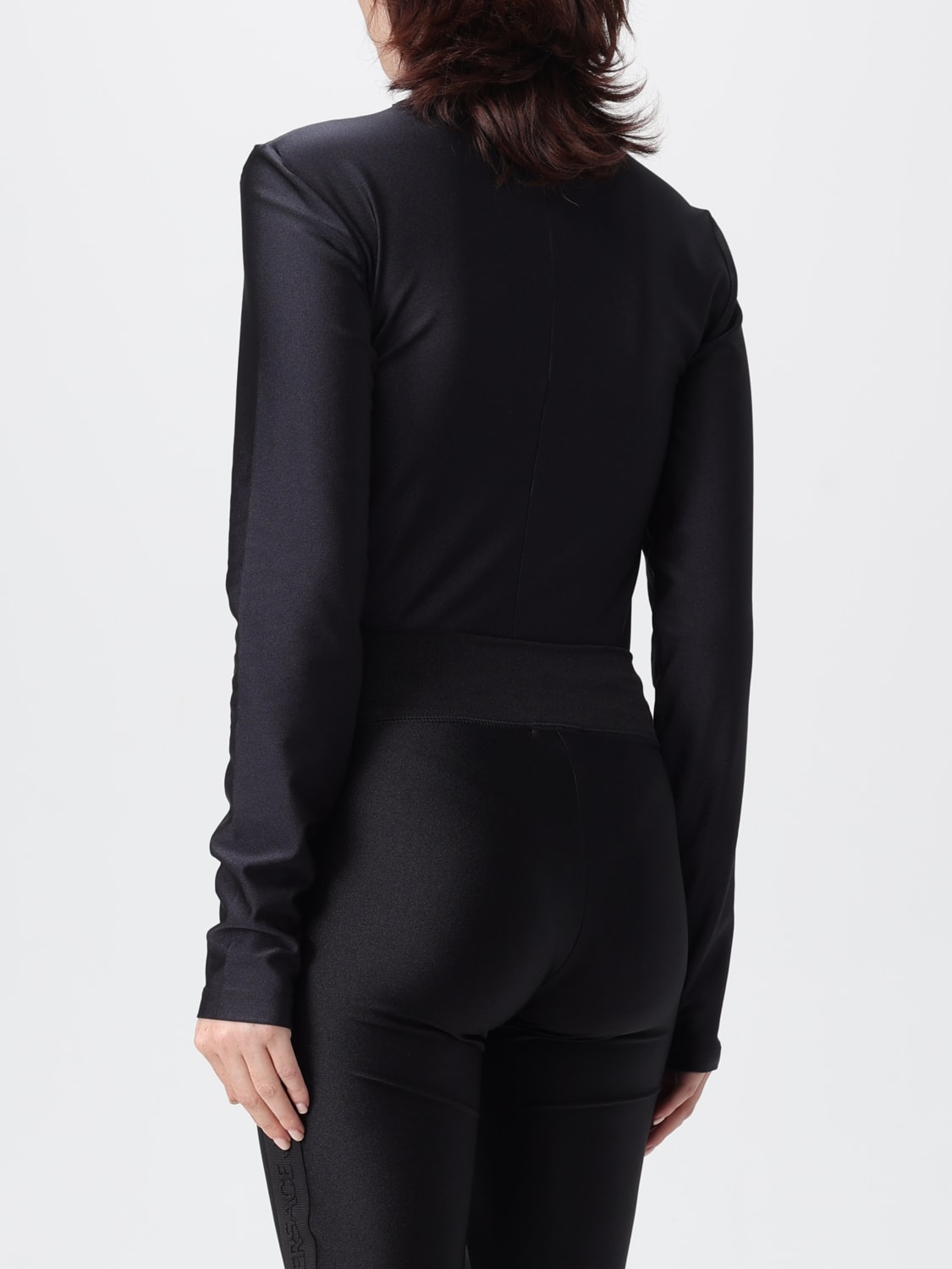 VERSACE JEANS COUTURE TOP: Body in tessuto tecnico stretch Versace Jeans Couture, Nero - Img 3