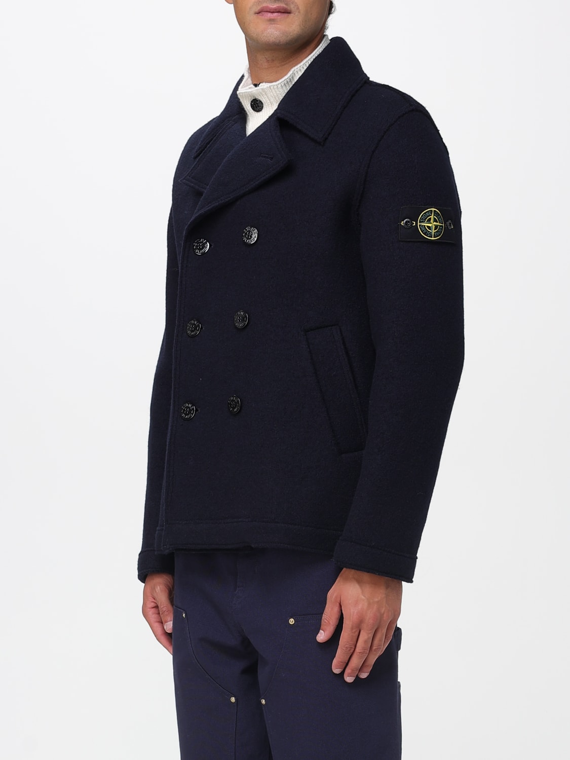 STONE ISLAND COAT: Cardigan men Stone Island, Blue - Img 4