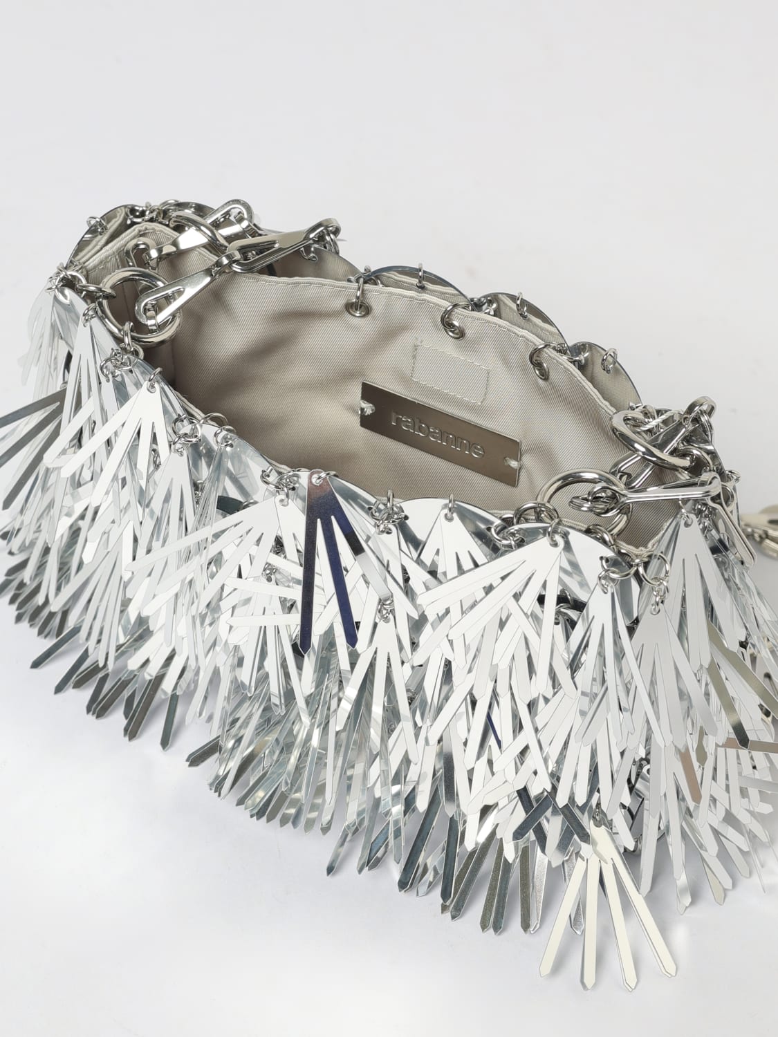 RABANNE MINI BAG: Handbag woman Rabanne, Silver - Img 5