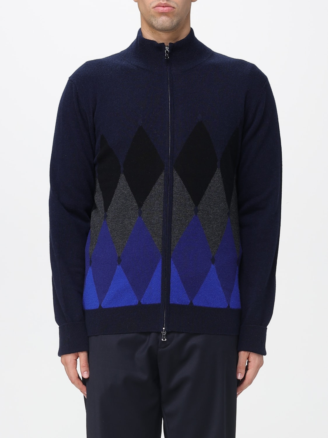 BALLANTYNE SWEATER: Cardigan men Ballantyne, Navy - Img 1