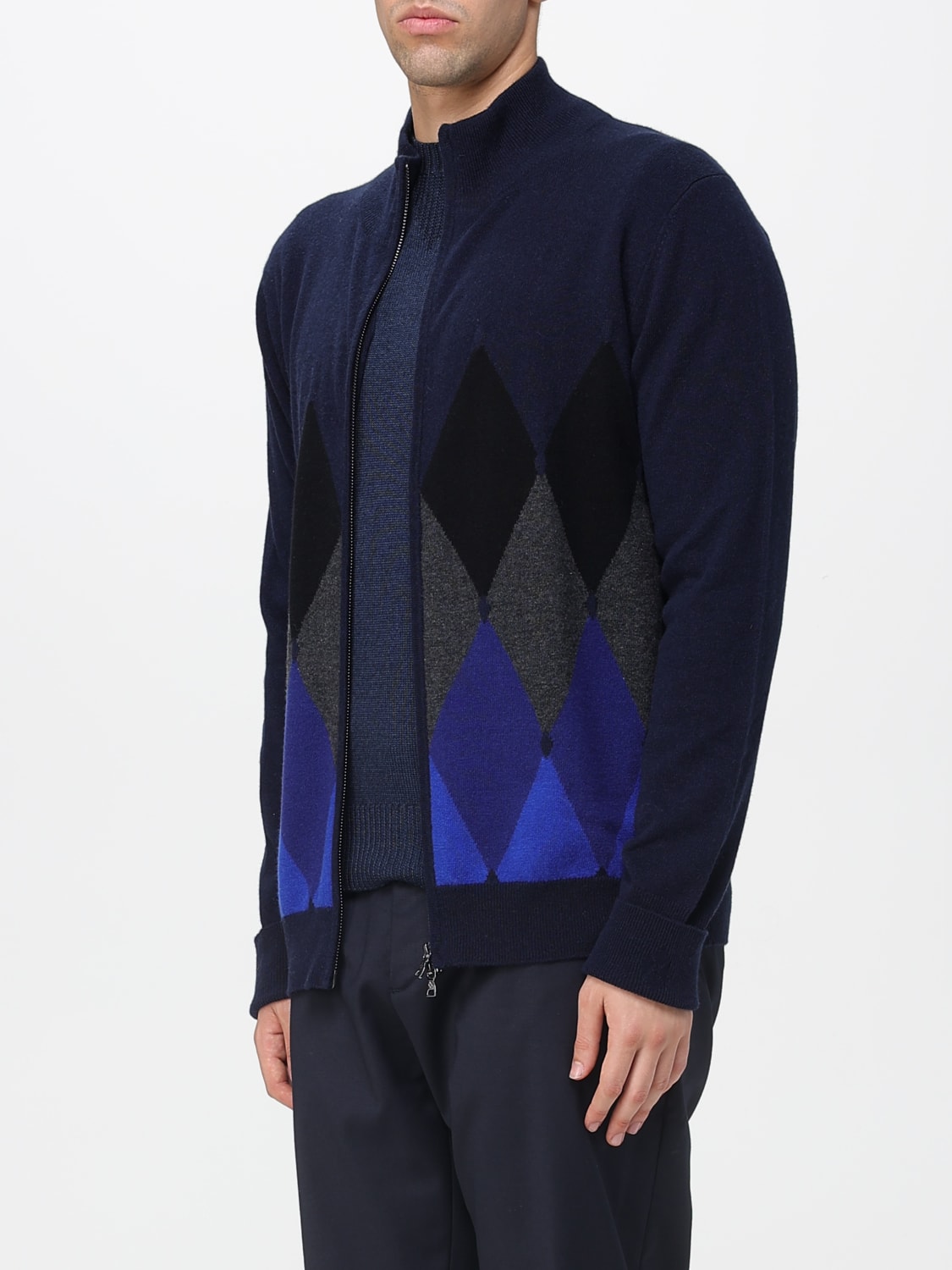 BALLANTYNE SWEATER: Cardigan men Ballantyne, Navy - Img 3