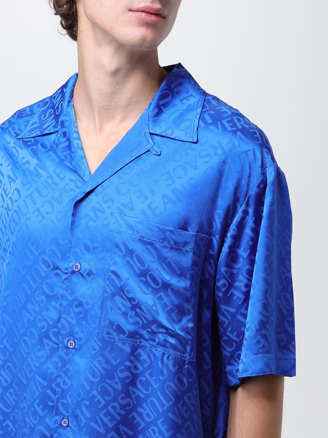 VERSACE JEANS COUTURE CAMISA: Camisa hombre Versace Jeans Couture, Azul Oscuro - Img 3