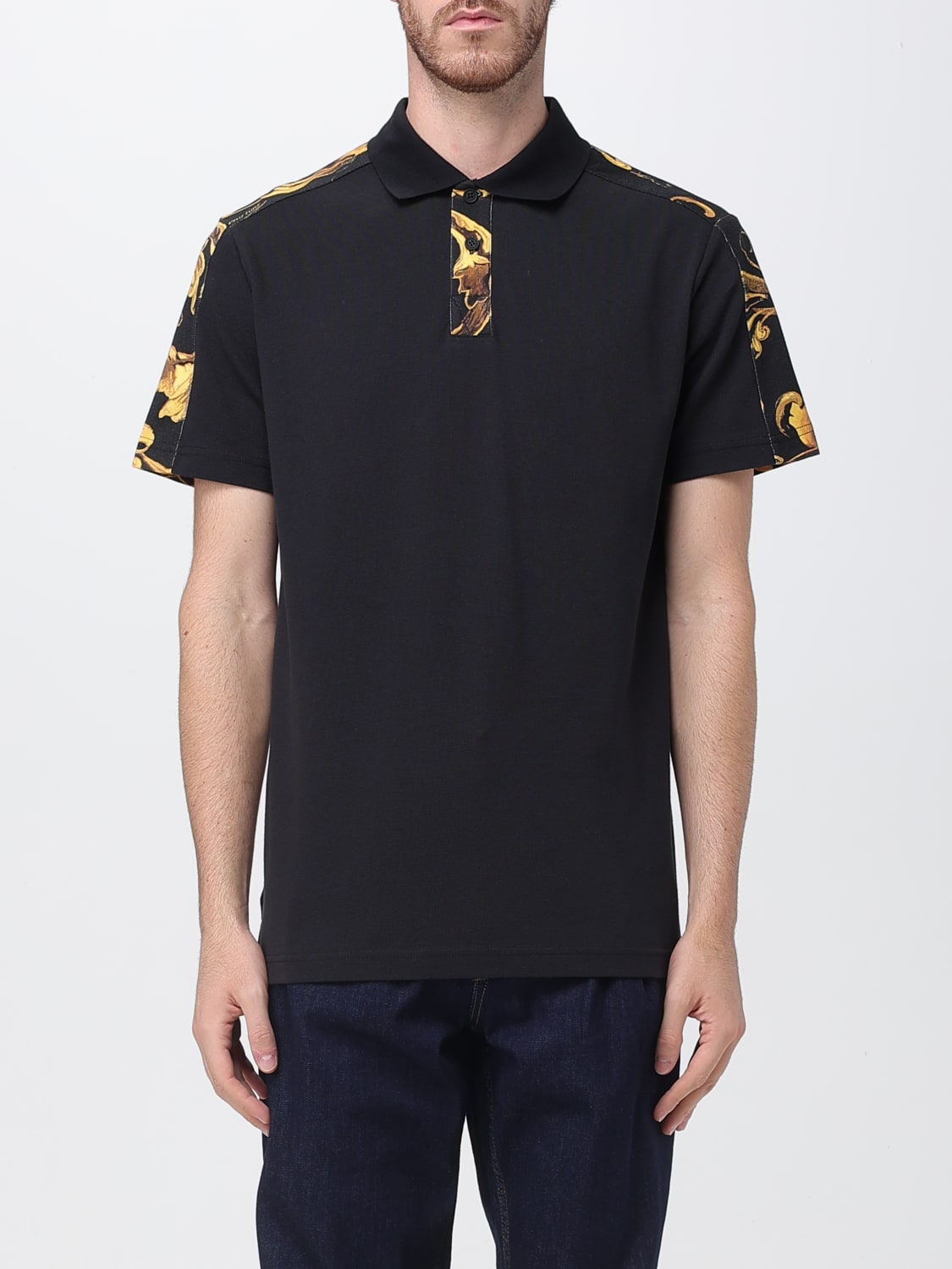 VERSACE JEANS COUTURE POLO: Polo herren Versace Jeans Couture, Schwarz - Img 1