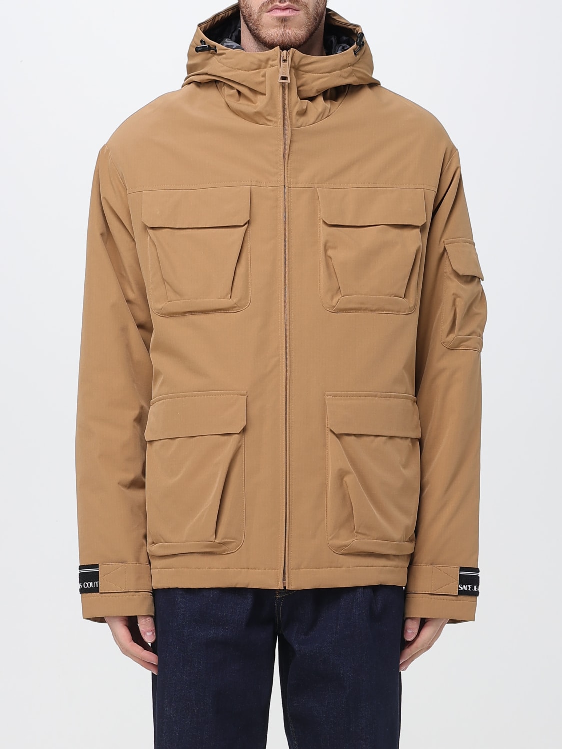 VERSACE JEANS COUTURE COAT: Jacket men Versace Jeans Couture, Brown - Img 1