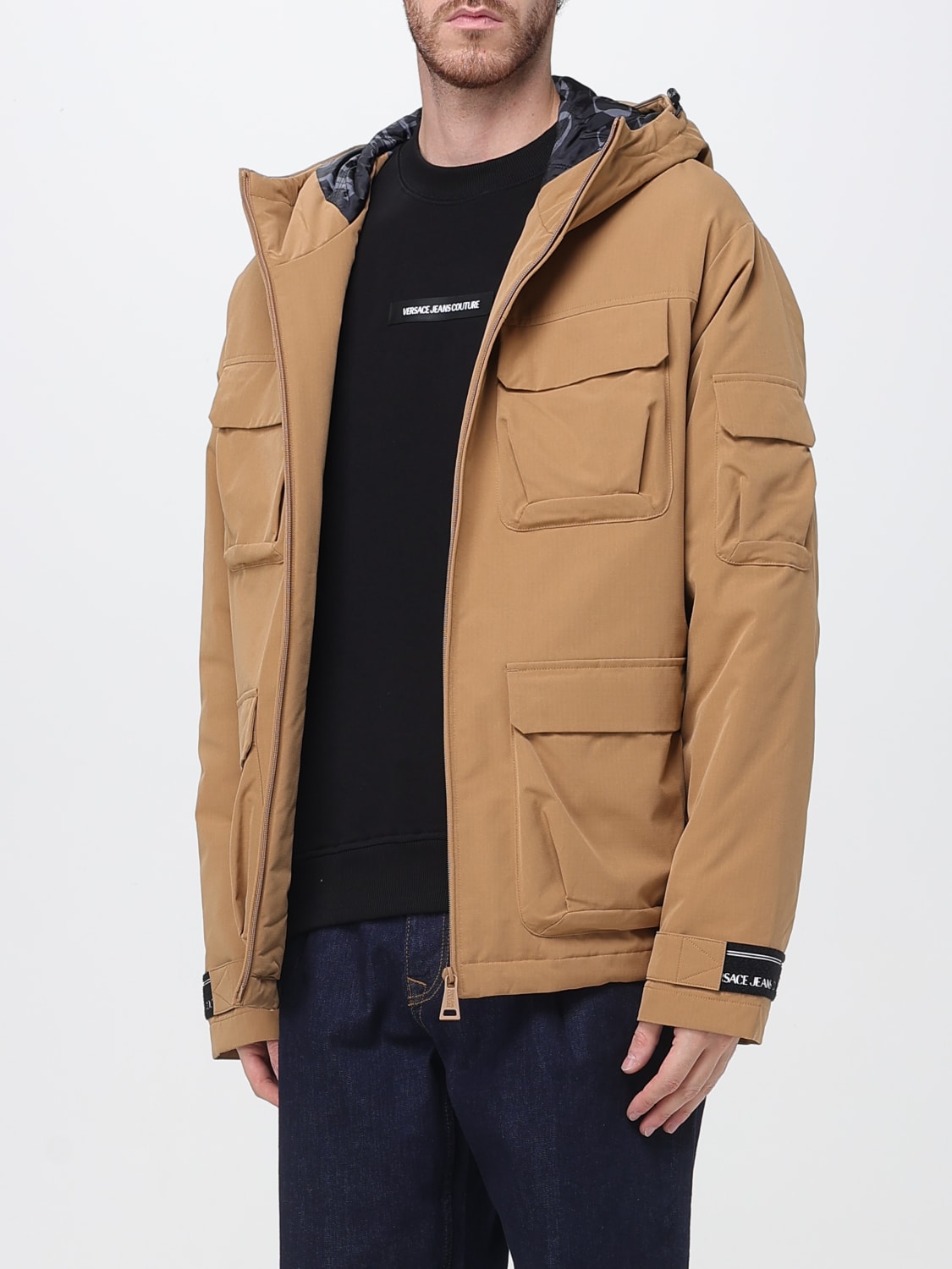 VERSACE JEANS COUTURE COAT: Jacket men Versace Jeans Couture, Brown - Img 3