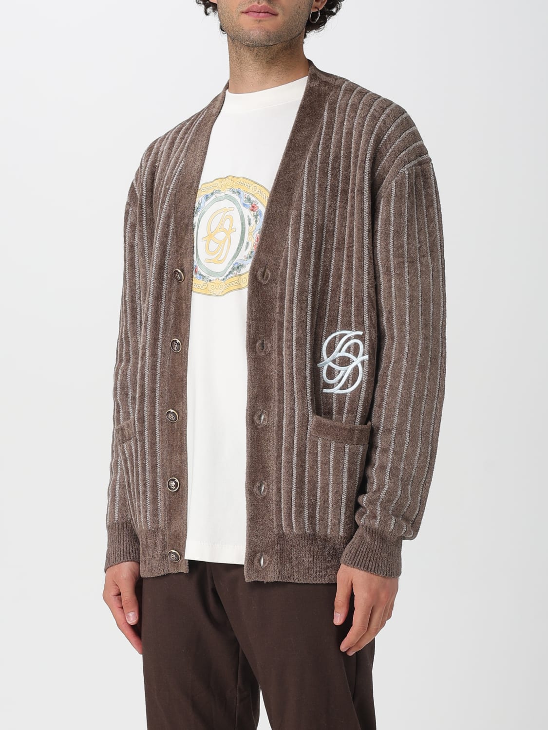 DRÔLE DE MONSIEUR PULLOVER: Strickjacke herren Drôle De Monsieur, Kaki - Img 3