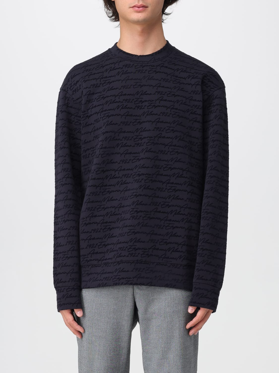 EMPORIO ARMANI SWEATSHIRT: Sweatshirt men Emporio Armani, Blue - Img 1