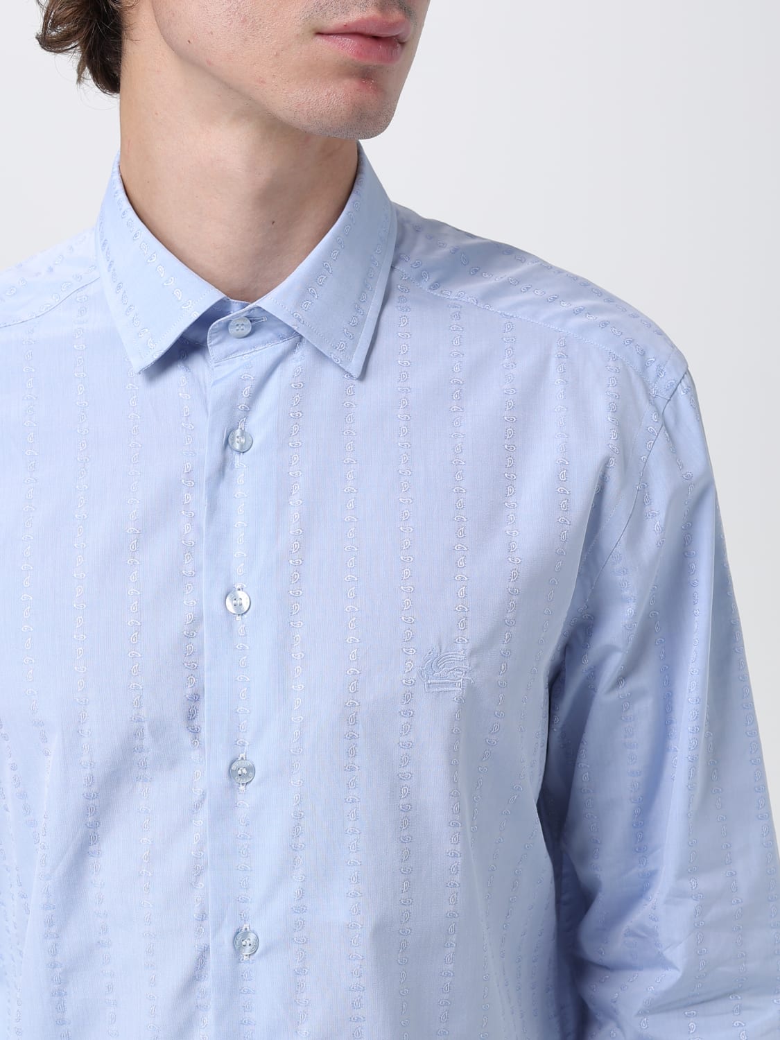 ETRO CAMISA: Camisa hombre Etro, Azul Oscuro - Img 5