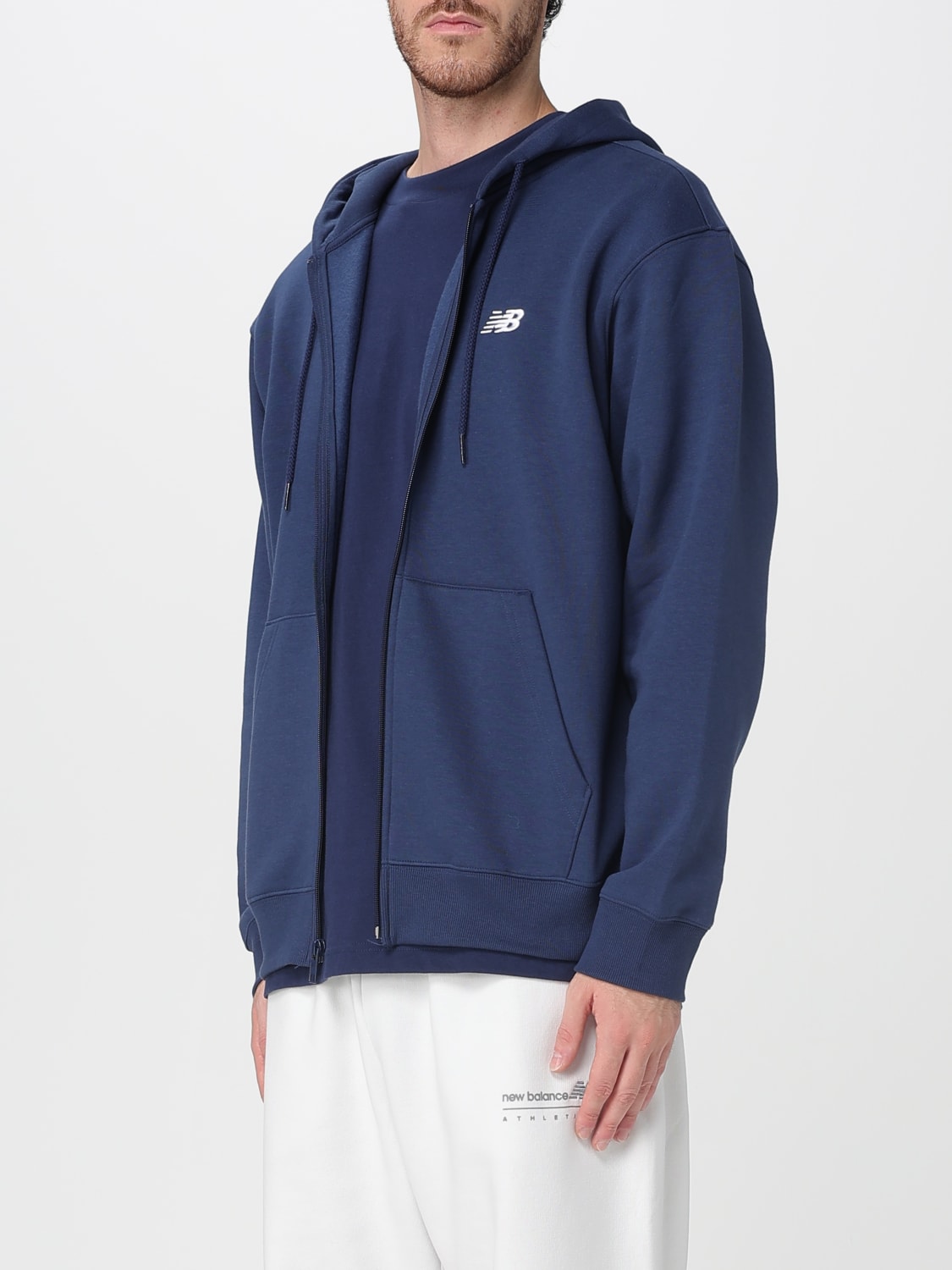 NEW BALANCE SWEATSHIRT: Sweater men New Balance, Blue - Img 3