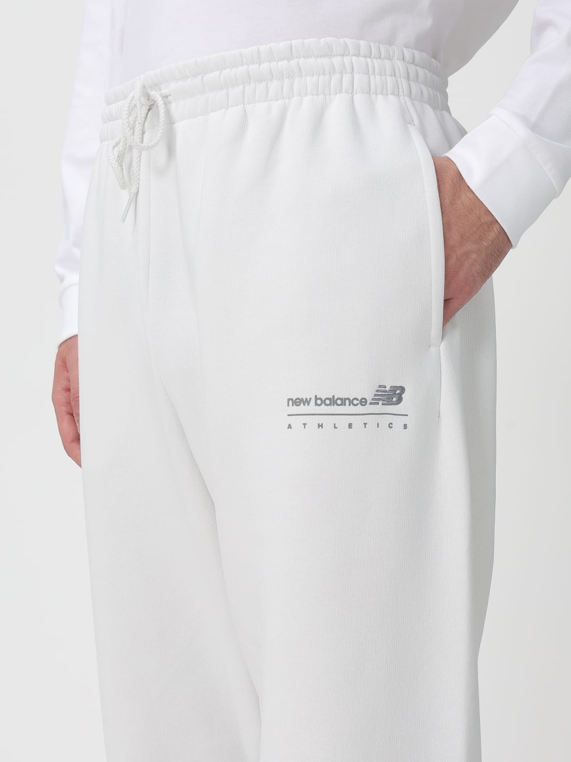 NEW BALANCE PANTS: Pants men New Balance, White - Img 4