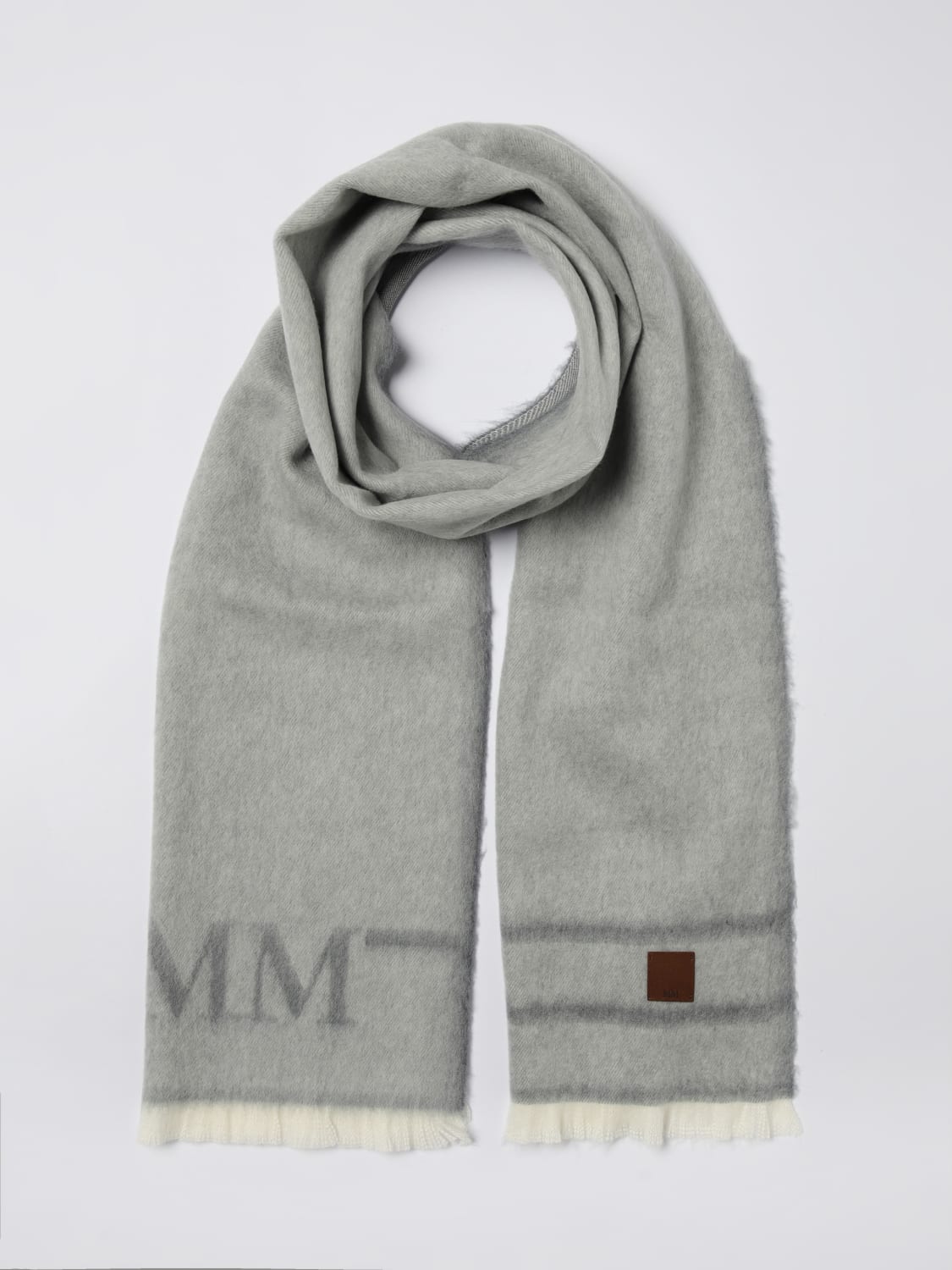 MM MAX MARA SCARF: Scarf woman Mm Max Mara, Grey - Img 2
