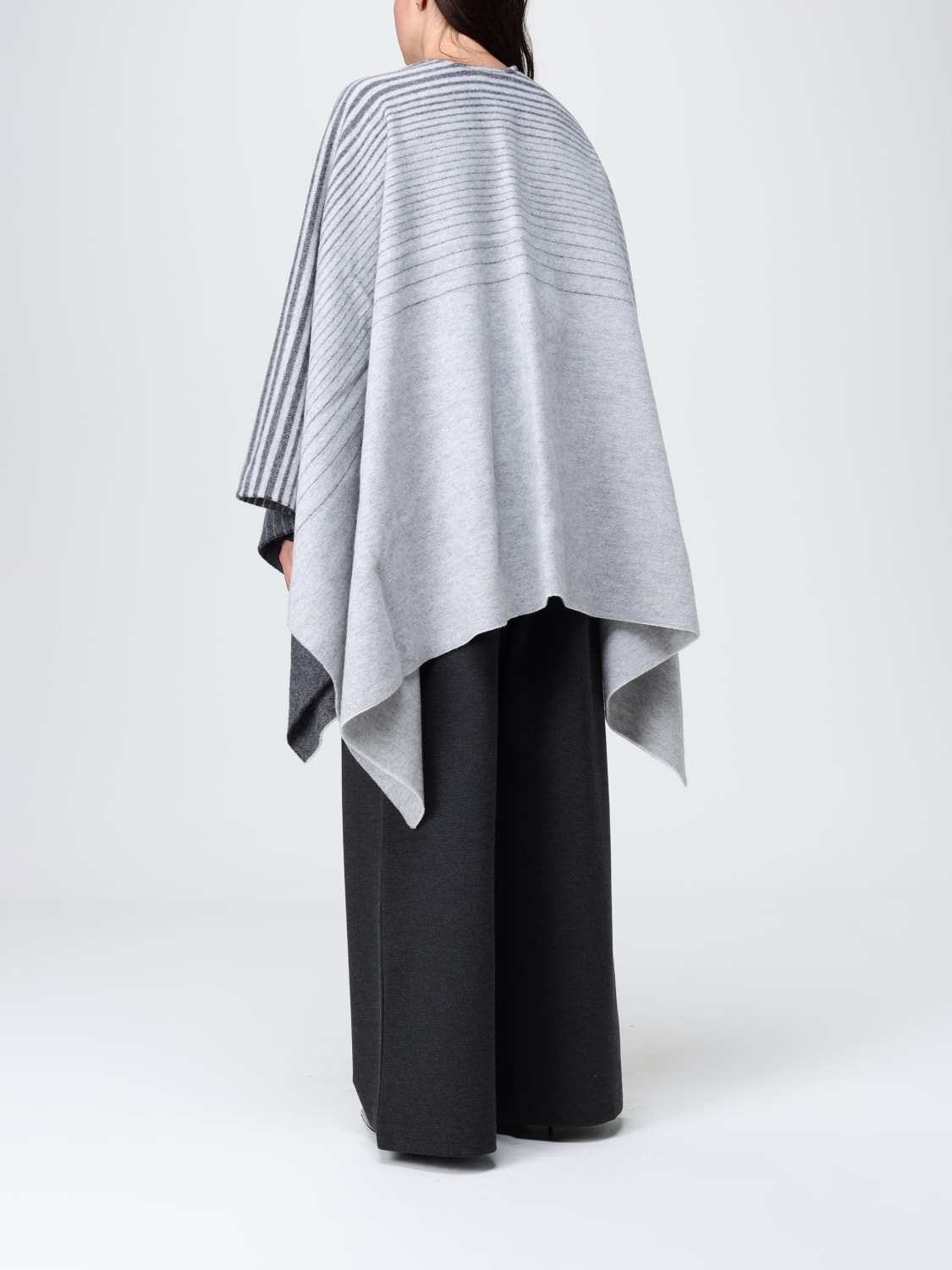 MM MAX MARA COAT: Scarf woman Mm Max Mara, Grey - Img 3