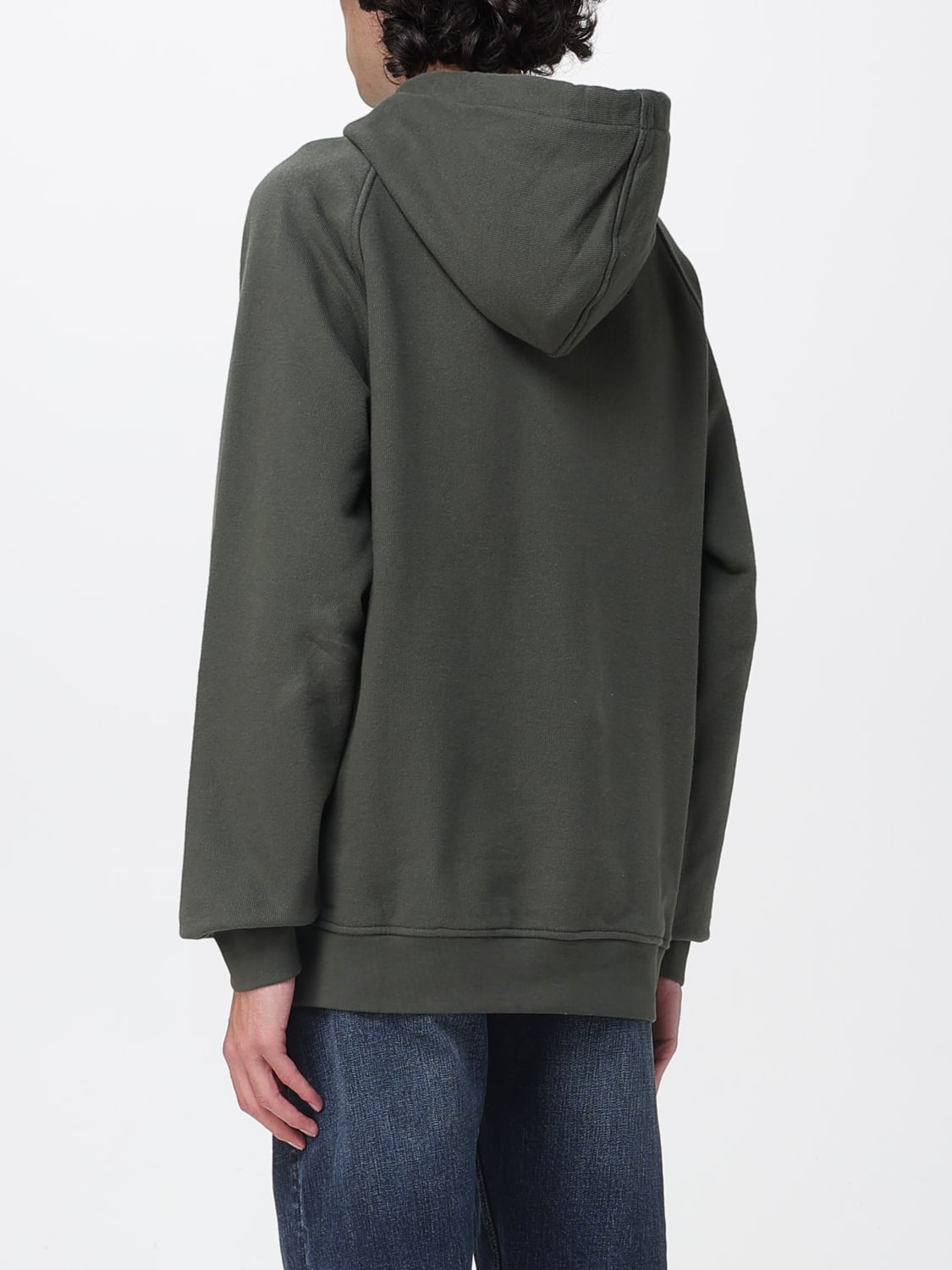 K-WAY FELPA: Felpa con cappuccio in cotone con logo K-way, Verde - Img 2