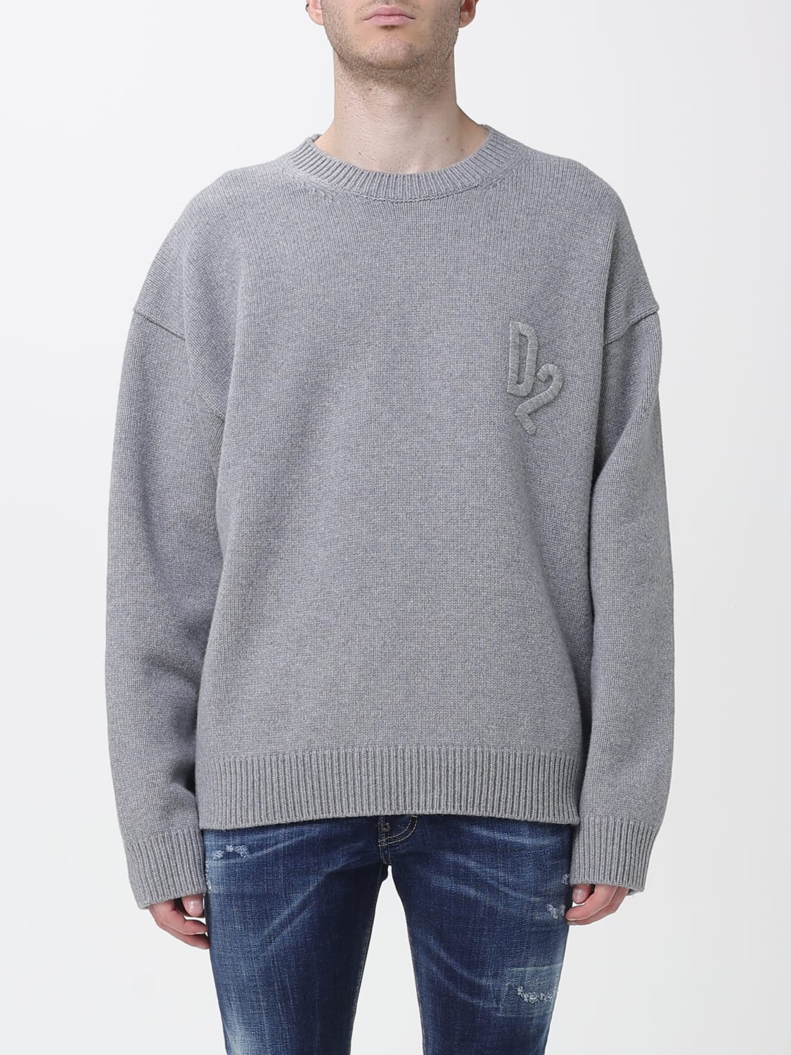 DSQUARED2 SWEATER: Sweater men Dsquared2, Grey - Img 1