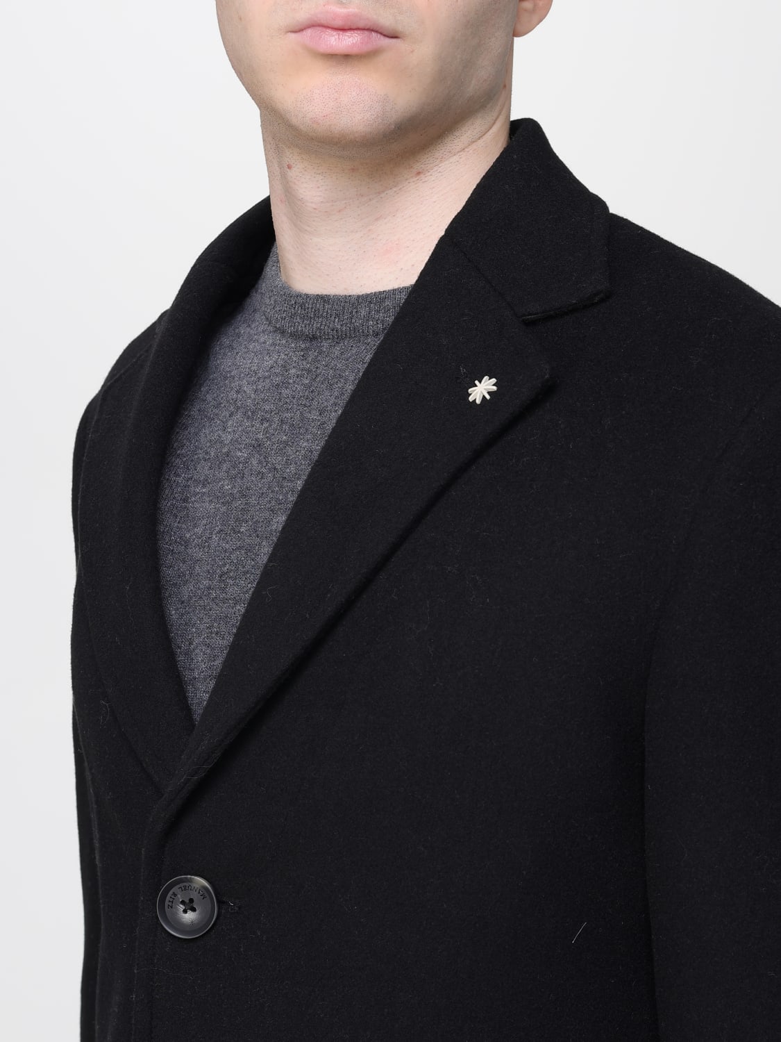 MANUEL RITZ COAT: Coat men Manuel Ritz, Black - Img 4