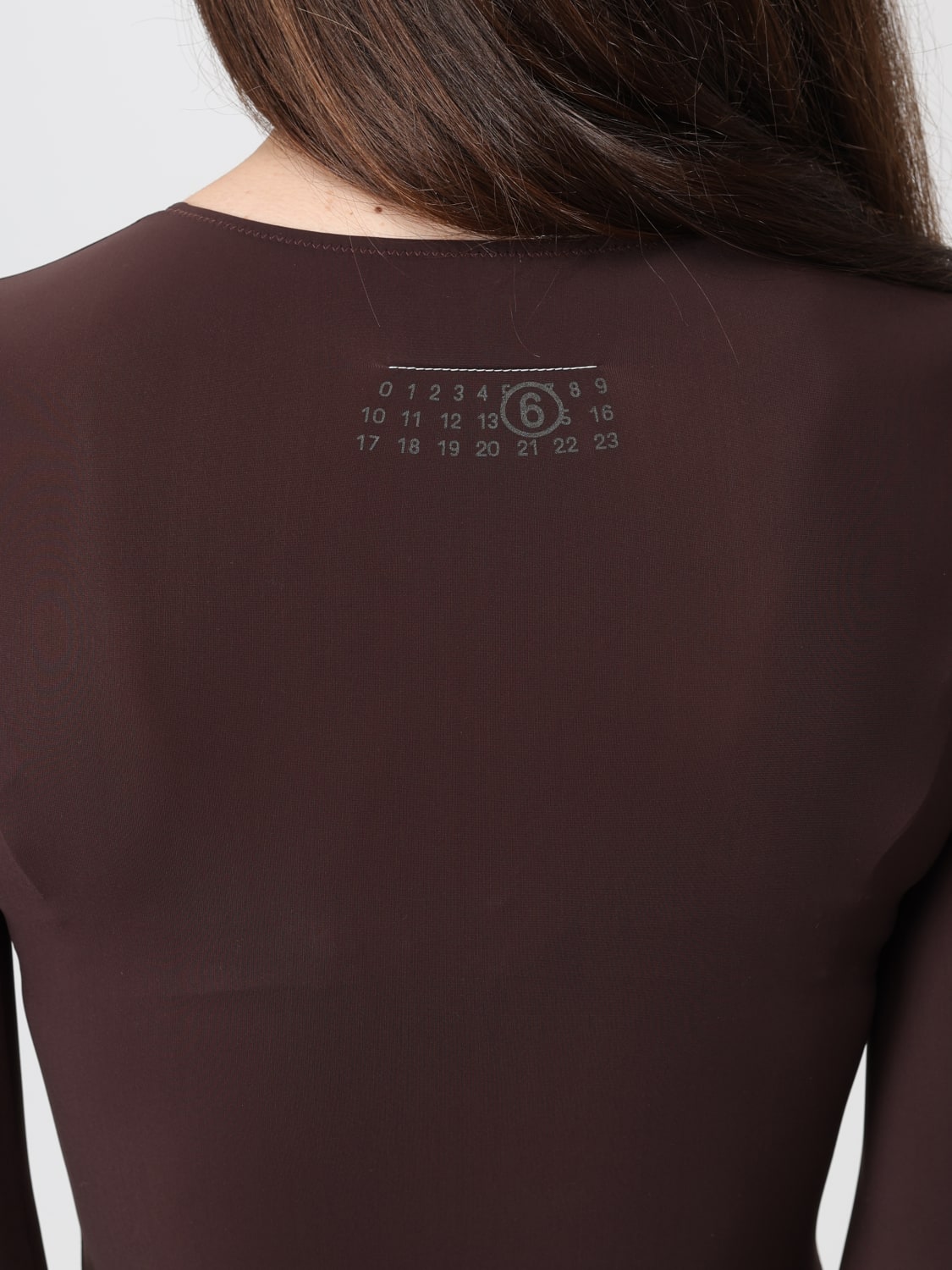 MM6 MAISON MARGIELA TOP: Bodysuit woman Mm6 Maison Margiela, Burgundy - Img 5