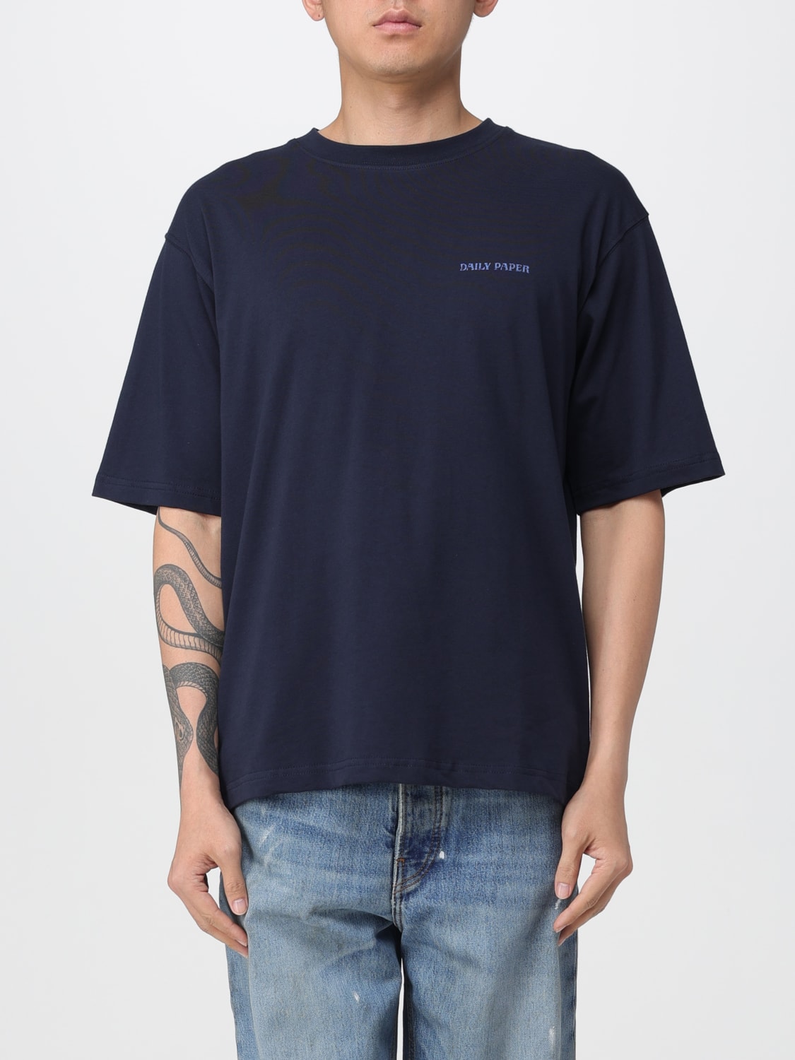 DAILY PAPER T-SHIRT: T-shirt herren Daily Paper, Blau - Img 1