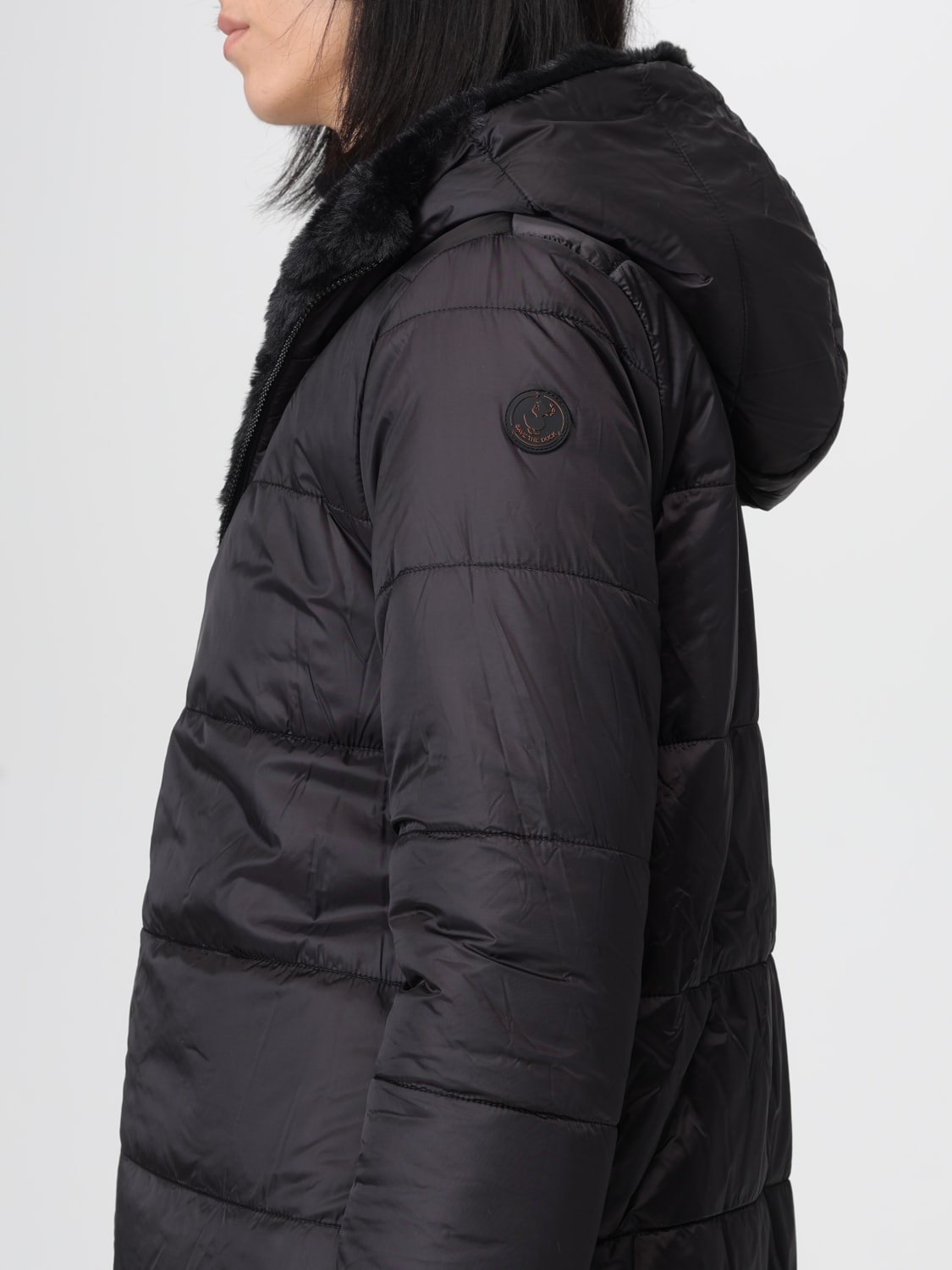 SAVE THE DUCK ABRIGO DE PIEL: Abrigo mujer Save The Duck, Negro - Img 4