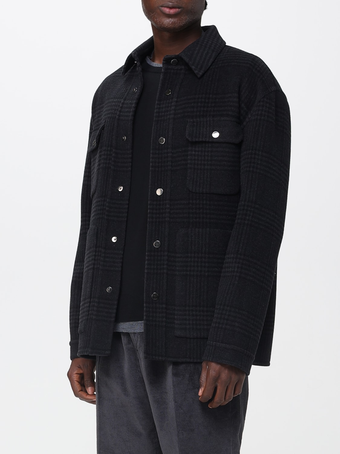 PAOLO PECORA JACKET: Jacket men Paolo Pecora, Black - Img 3