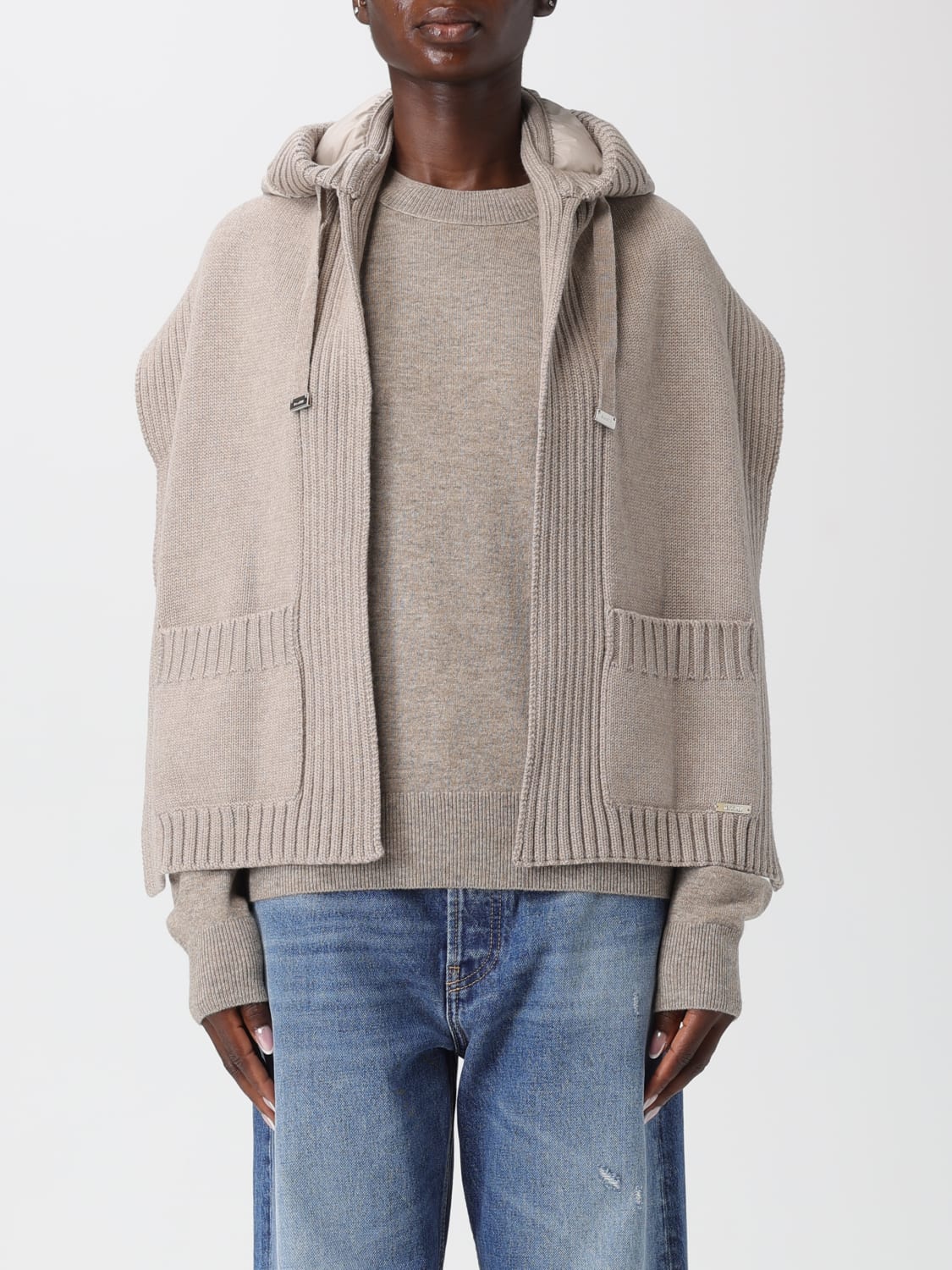 MOORER SCARF: Scarf woman Moorer, Beige - Img 1