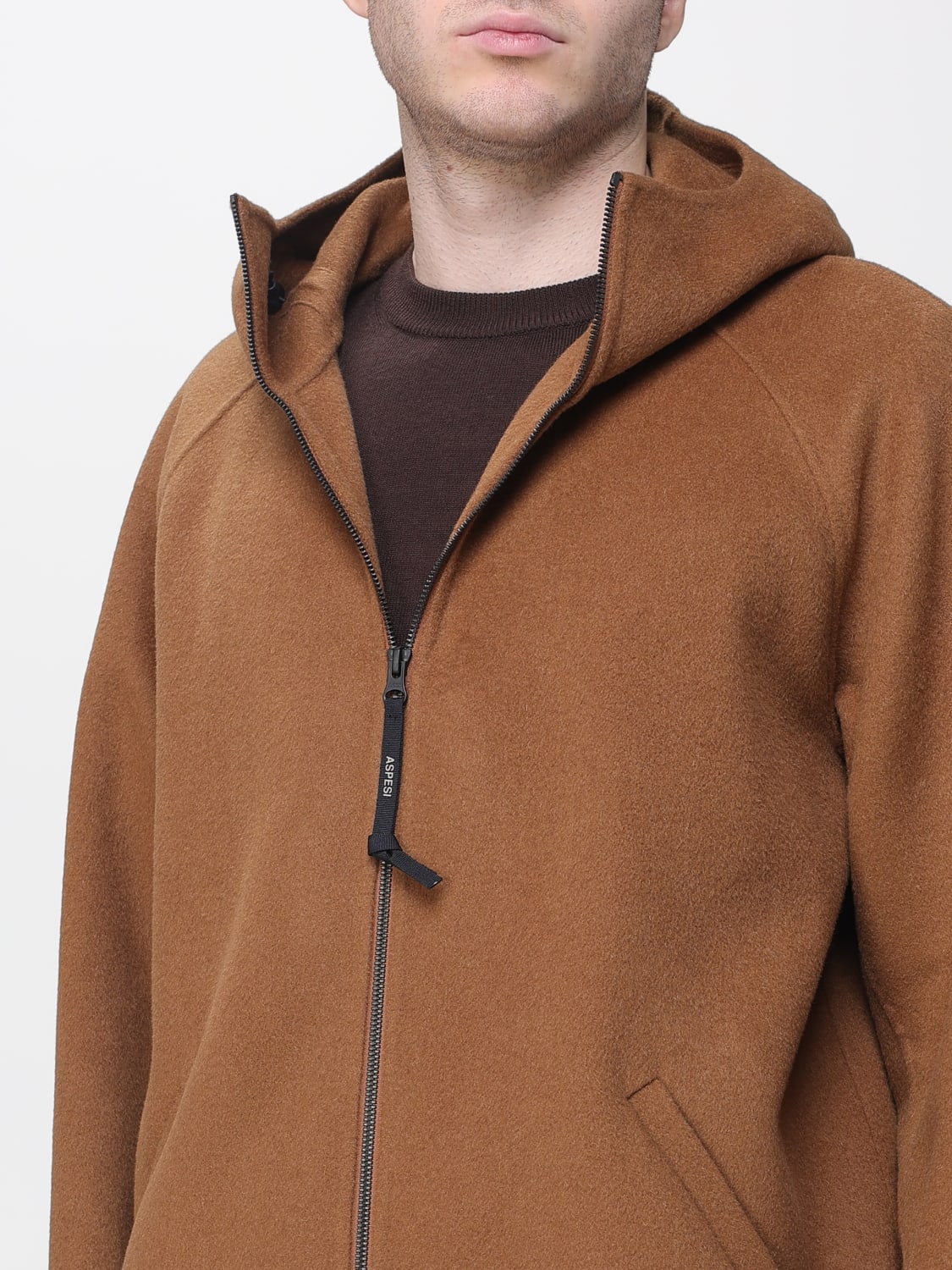 ASPESI MANTEL: Mantel herren Aspesi, Camel - Img 4