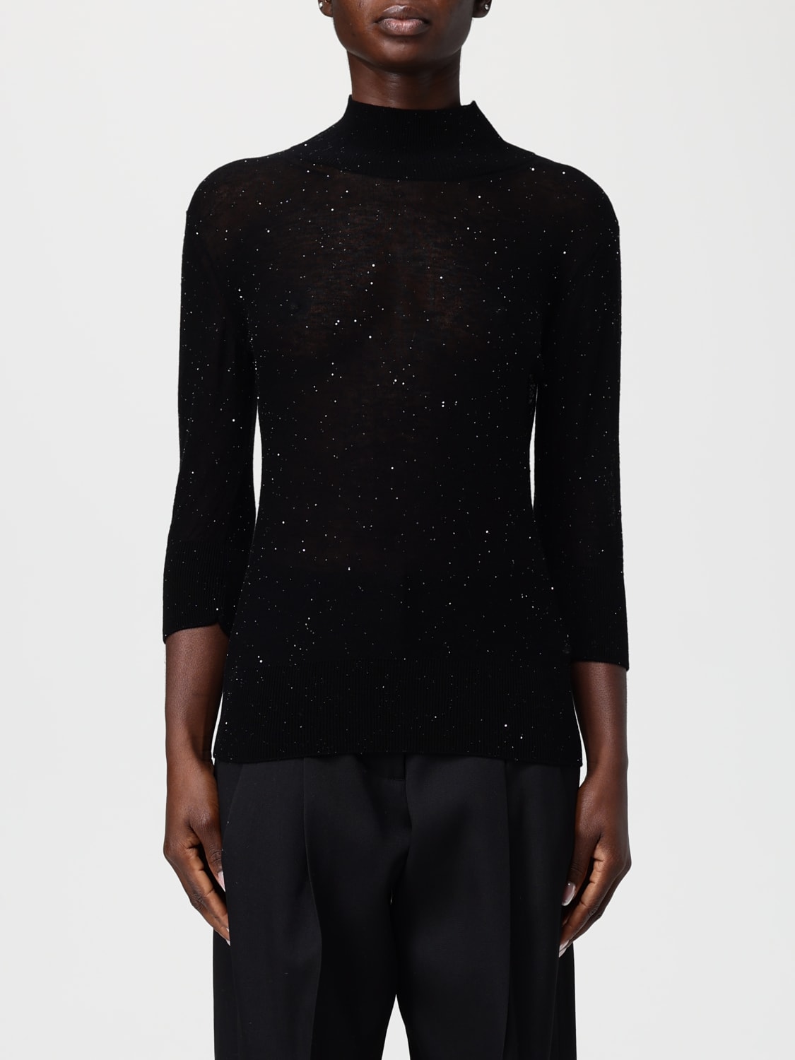 GENNY SWEATER: Sweater woman Genny, Black - Img 1